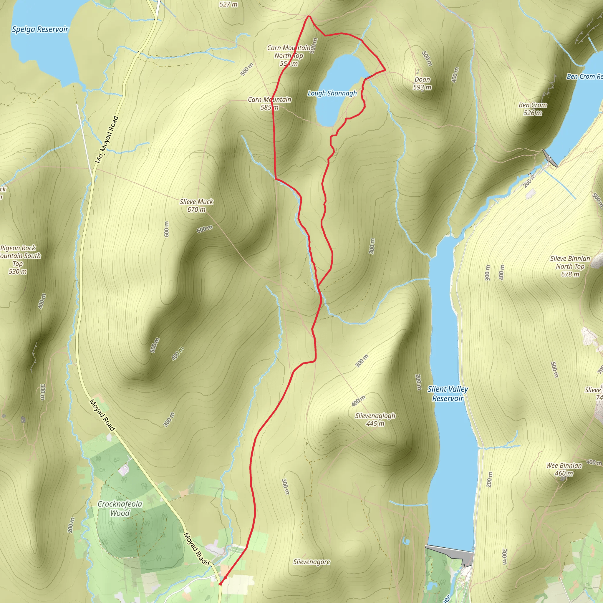 Lough Shannagh mobile static map
