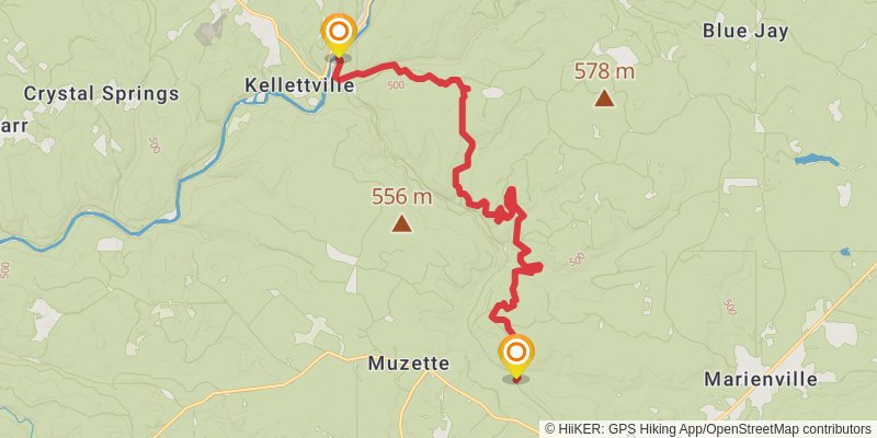 North Country Trail - Pennsylvania stage 17 Map