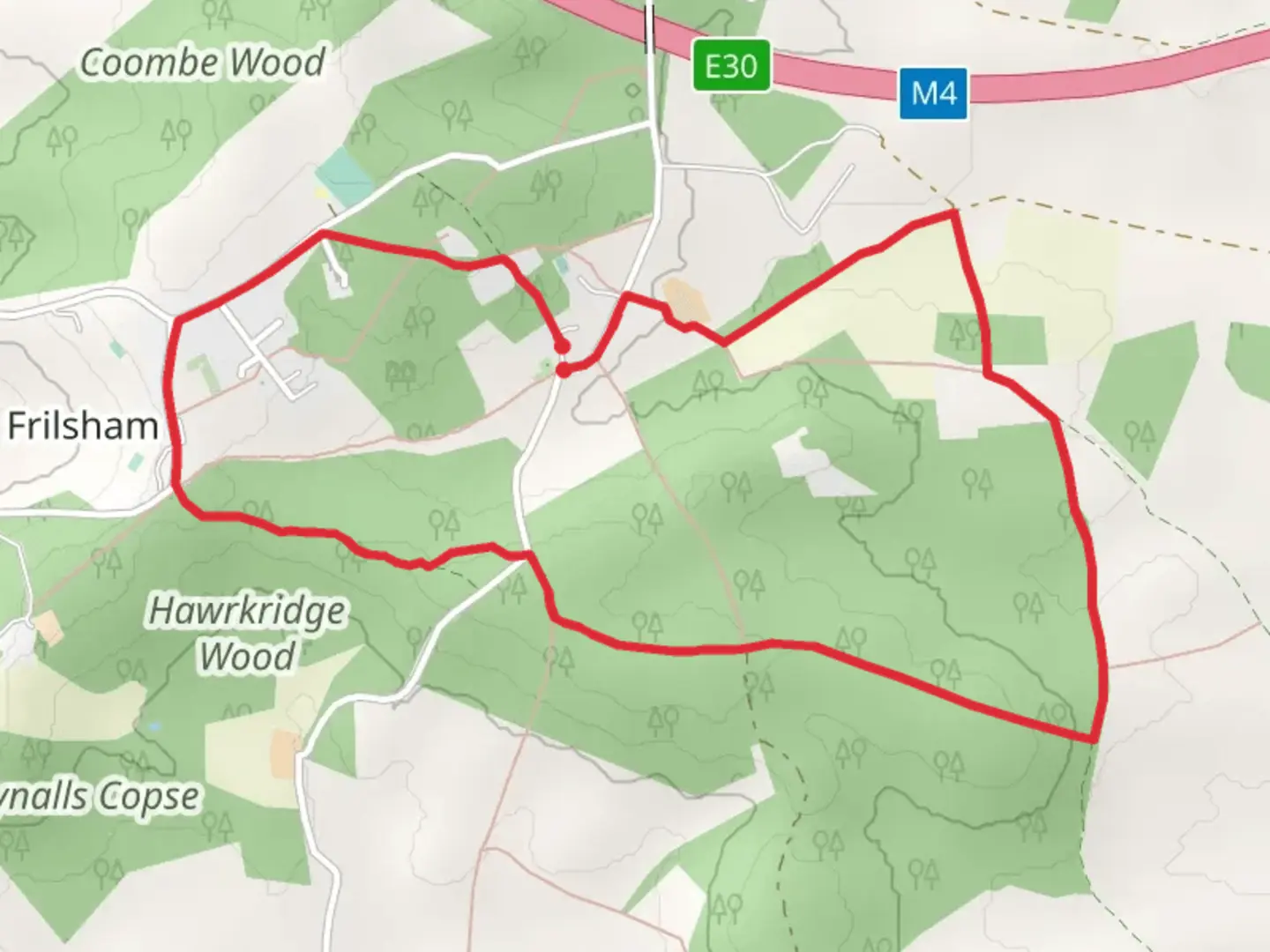 An image depicting the trail Whitmoor Copse and House Leas Loop and its surrounding area.