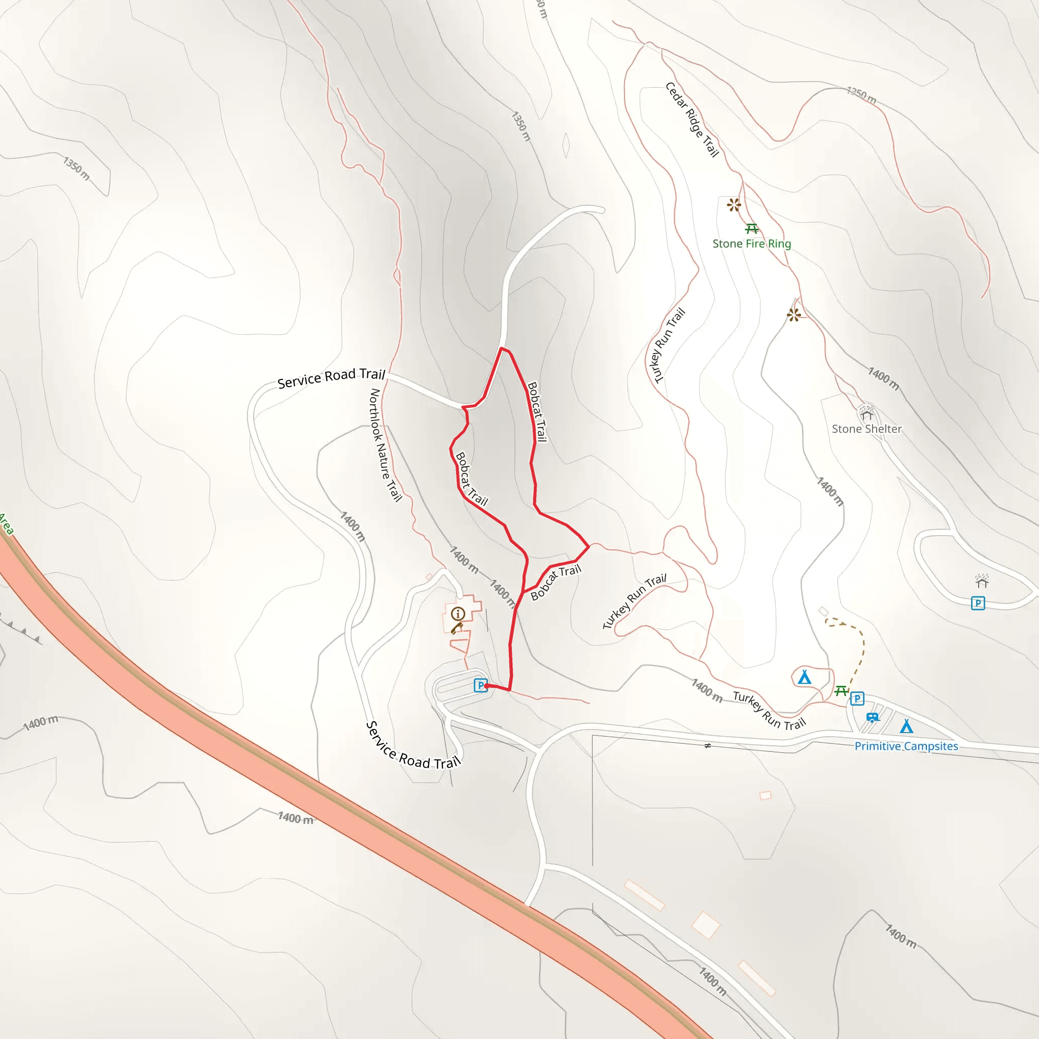 Bobcat Loop Trail mobile static map