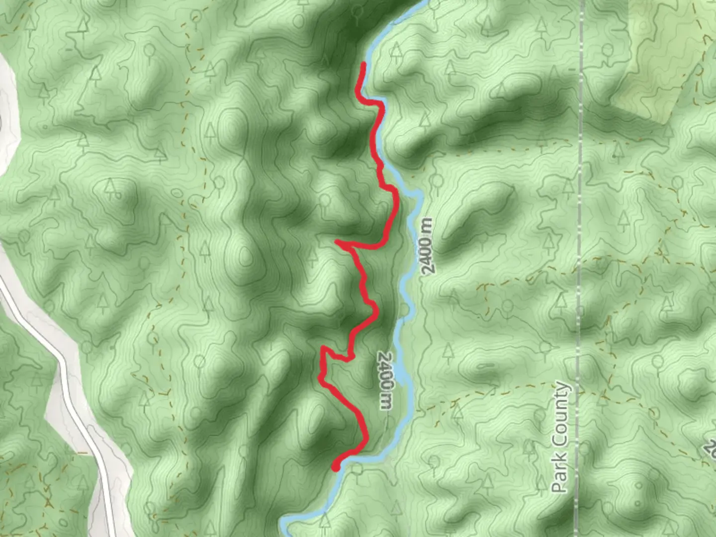 An image depicting the trail Platte River Trail and its surrounding area.