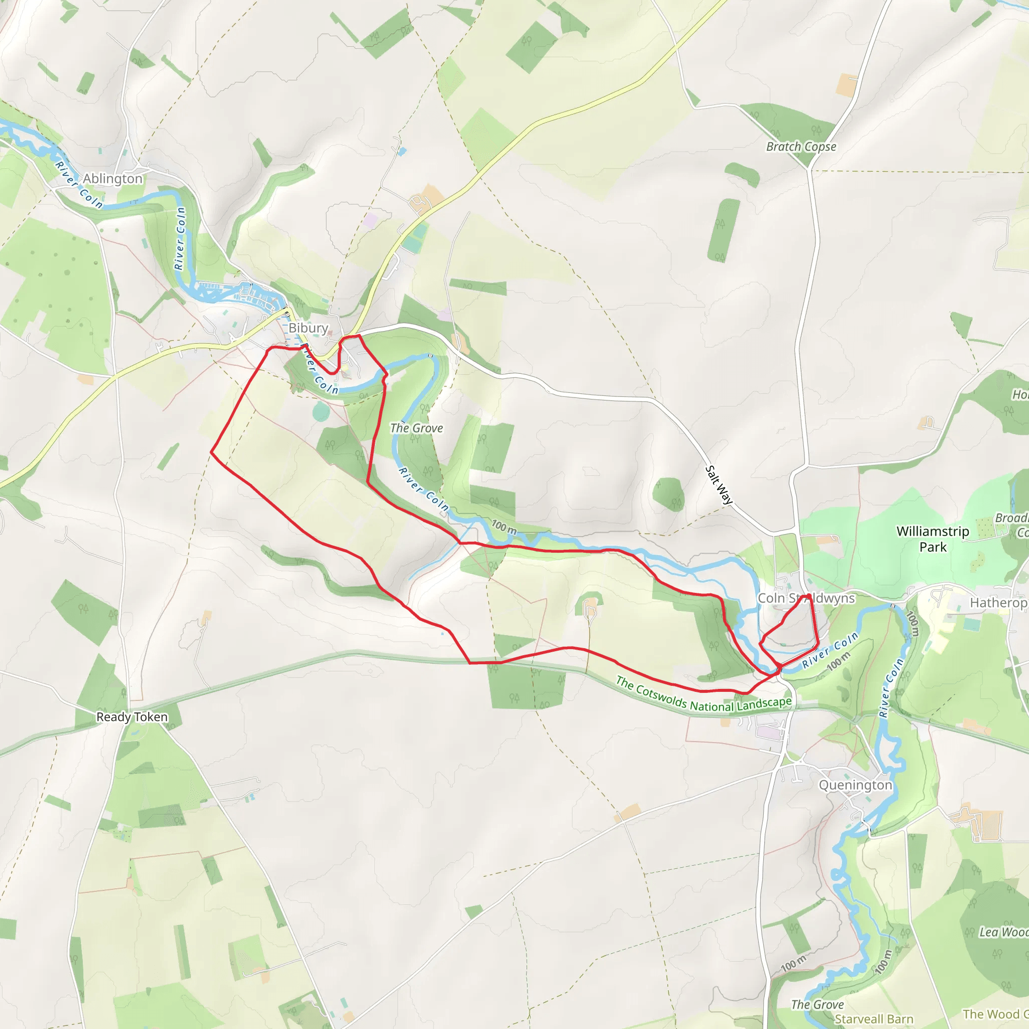 Bibury and Coln St Aldwyns mobile static map
