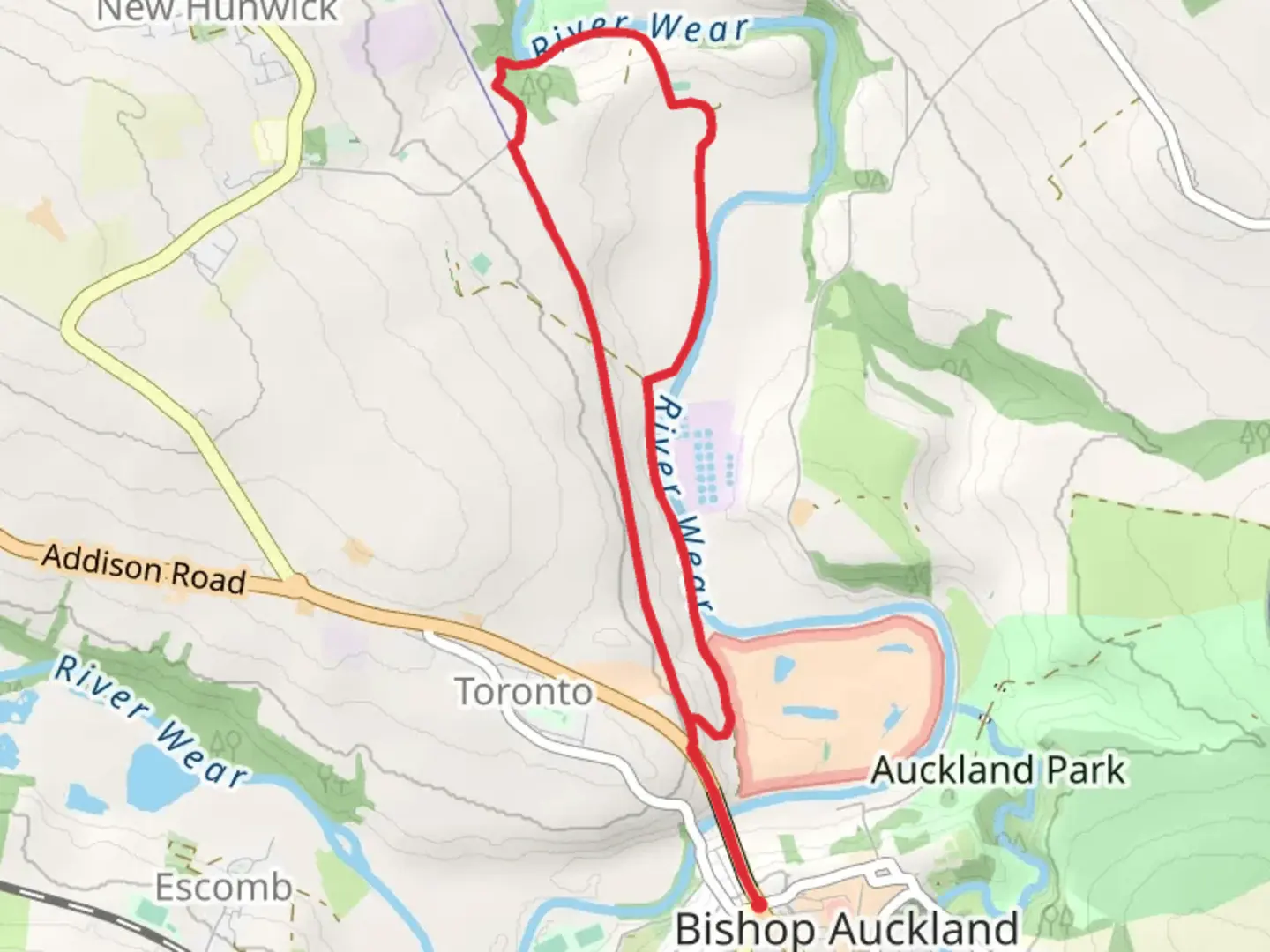An image depicting the trail Bishop Auckland Walk and its surrounding area.