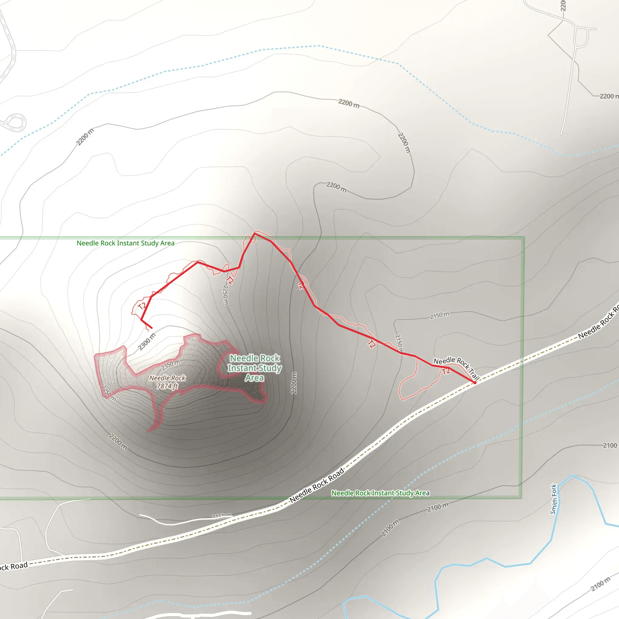 Needle Rock mobile static map