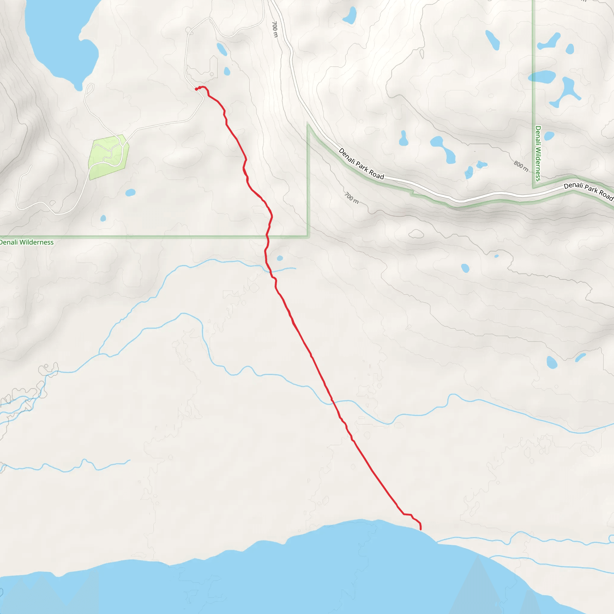 McKinley River Bar Trail mobile static map