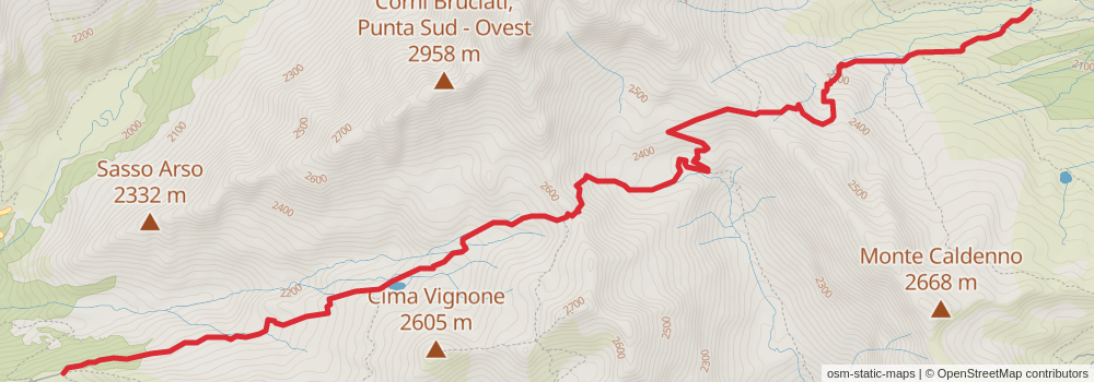 Sentiero Italia - Alps Section stage 85 Map
