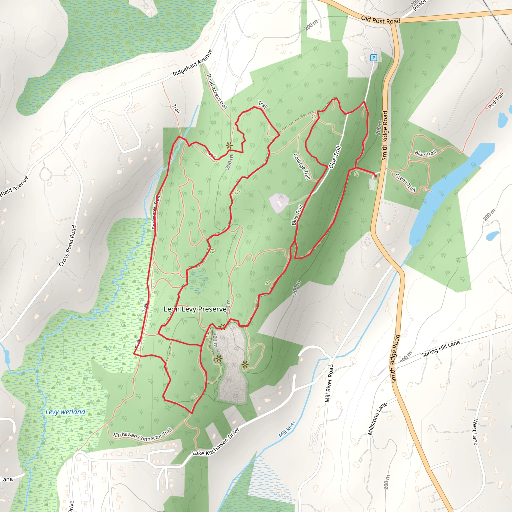 Leon Levy Preserve Loop - Smith Ridge Road mobile static map