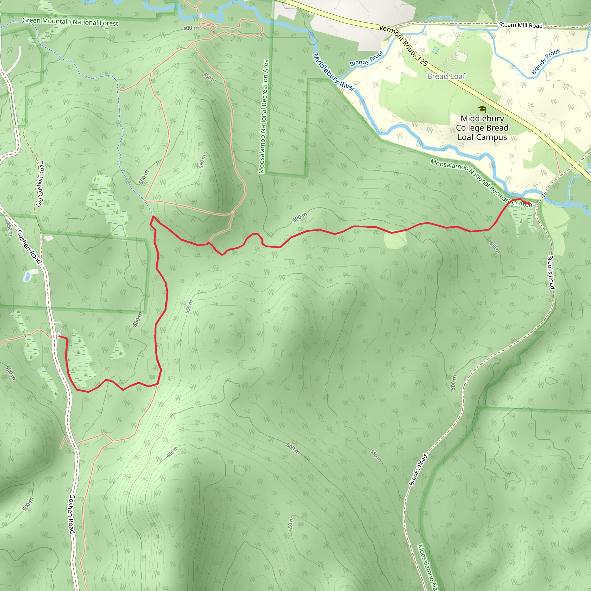 Widow's Clearing Trail mobile static map