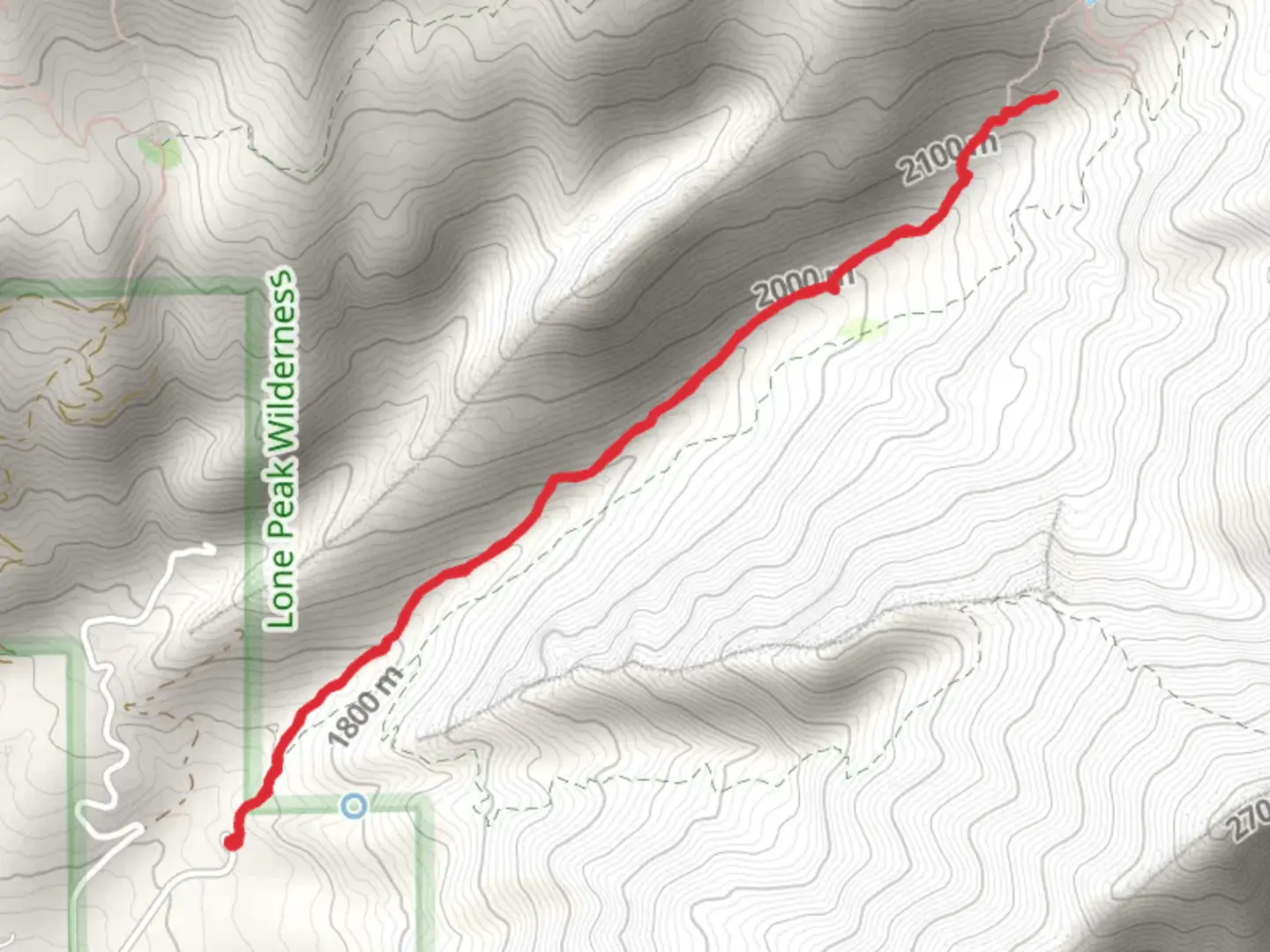 An image depicting the trail Dry Creek and its surrounding area.