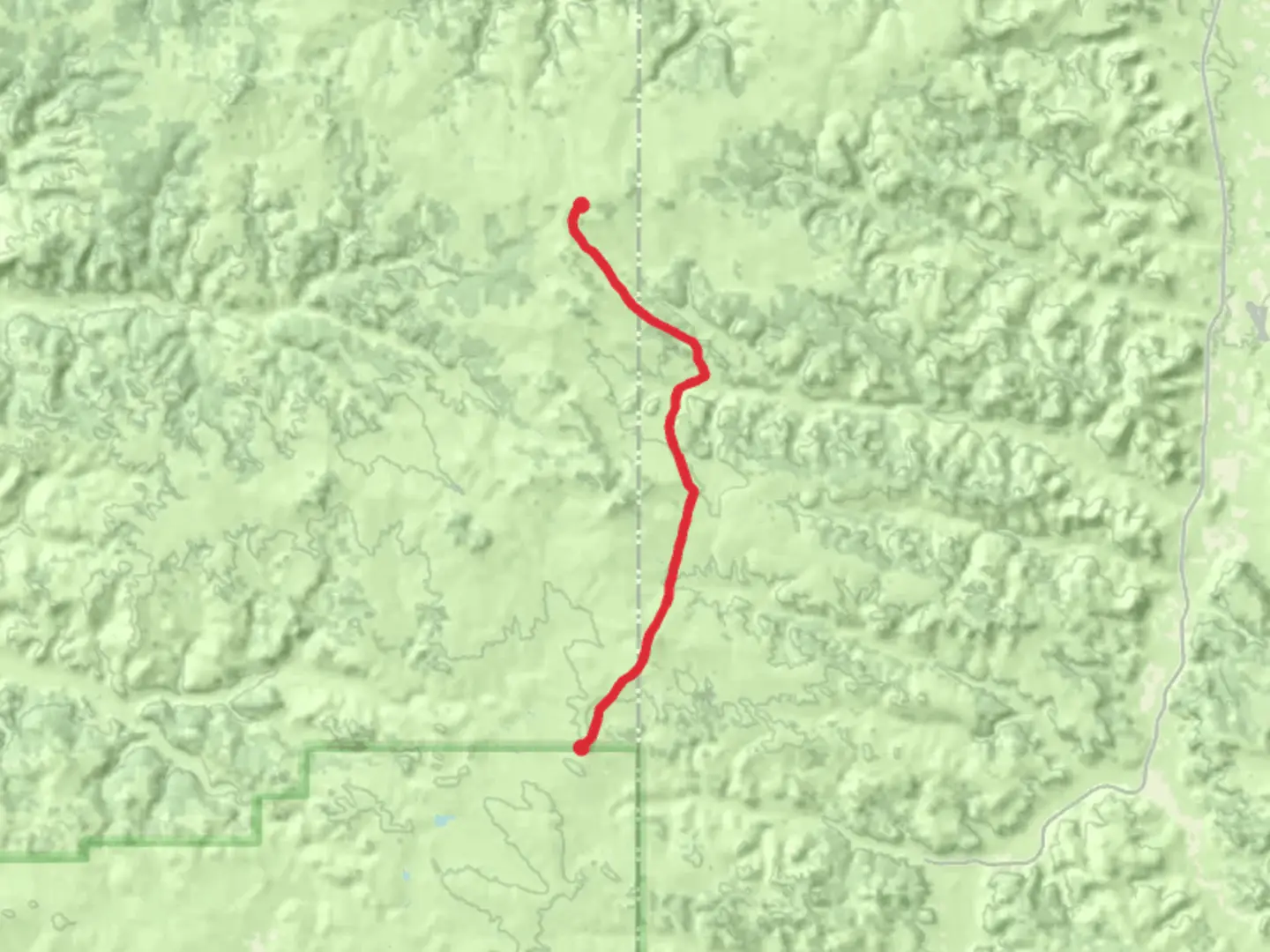 An image depicting the trail Horse Creek Butte Trail and its surrounding area.