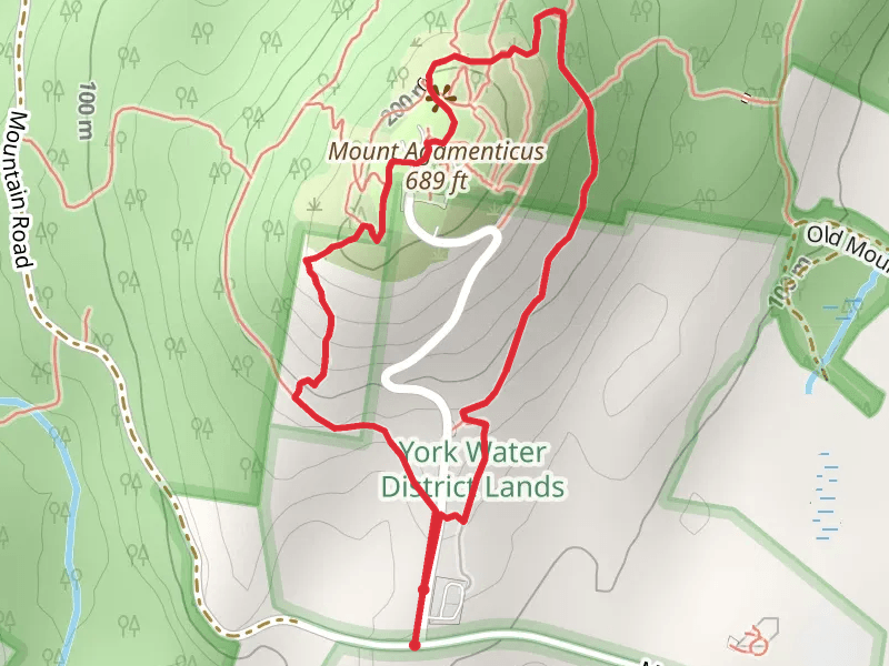 Mount Agamenticus via Ring Trail mobile static map