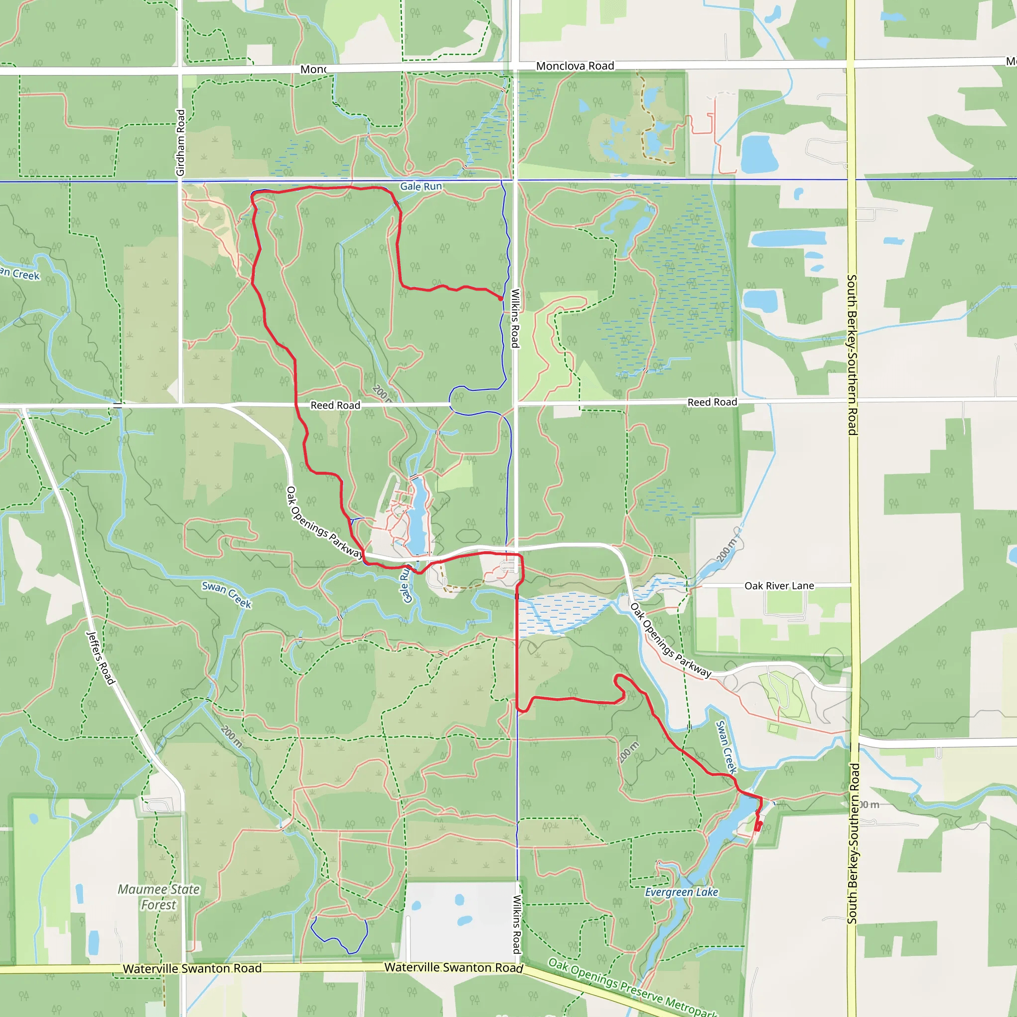 Oaks Loop Trail - Evergreen Lake mobile static map