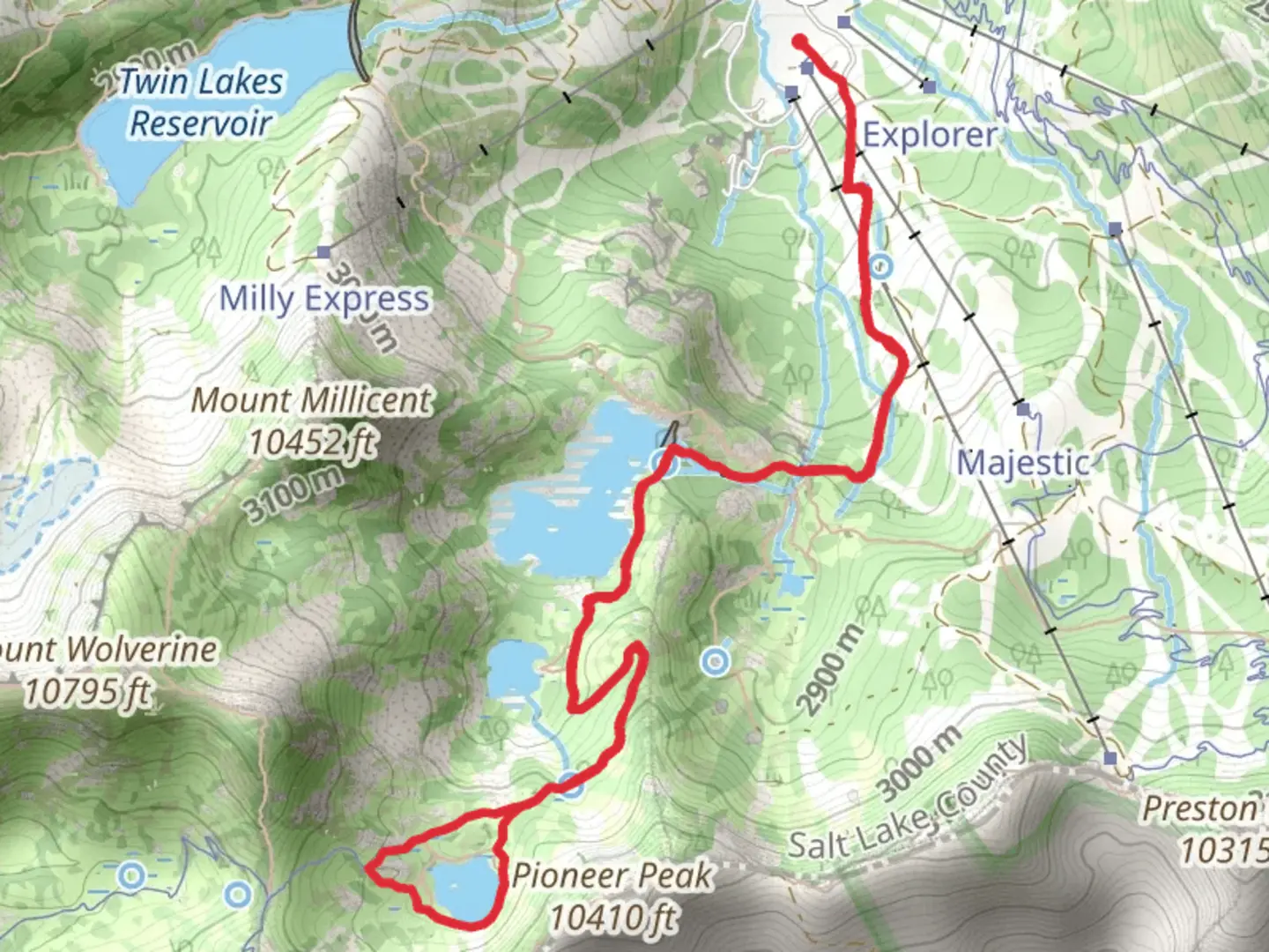 An image depicting the trail Lake Catherine Loop via Brighton Lakes Trail and its surrounding area.