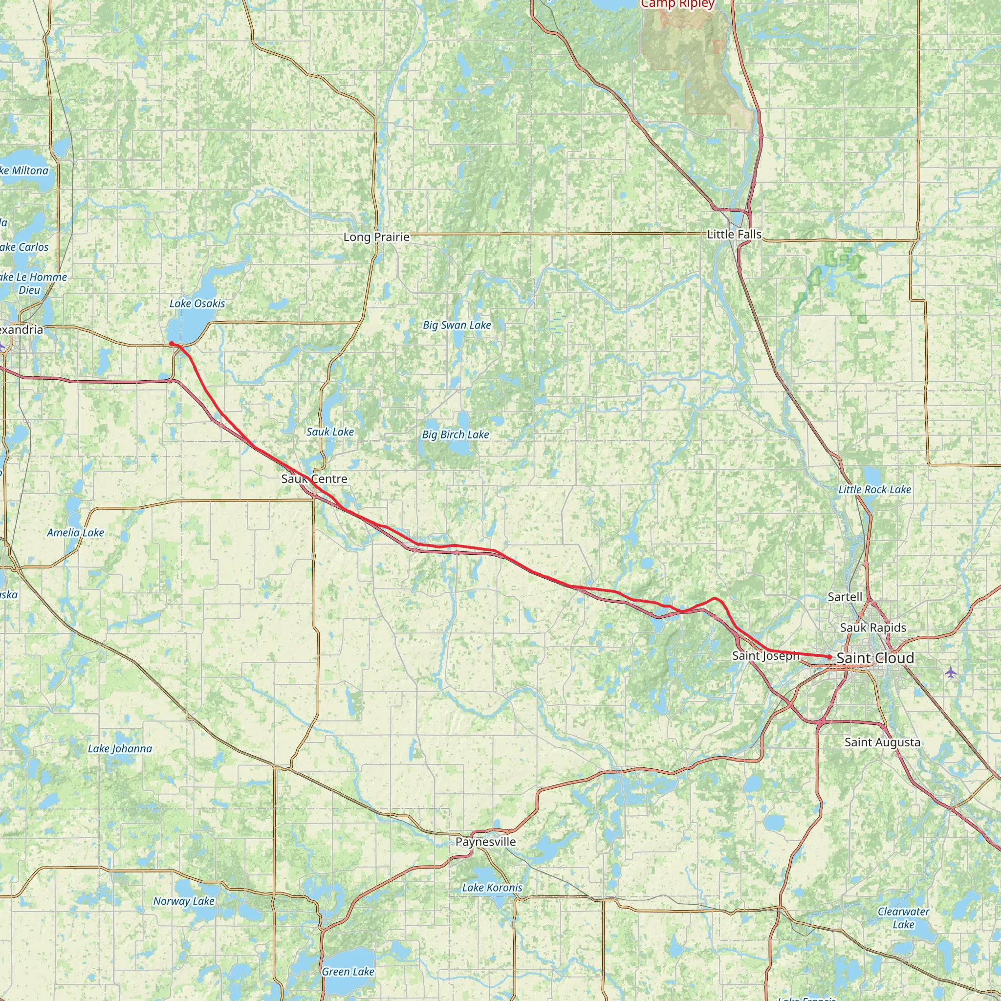 Lake Wobegon Trail mobile static map