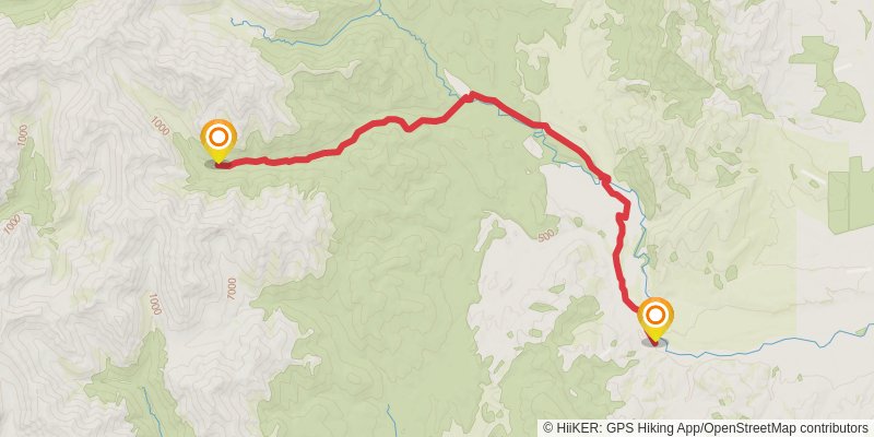 Takitimu Mountains Track - Dunrobin Valley Road to Spence Hut stage 1 Map
