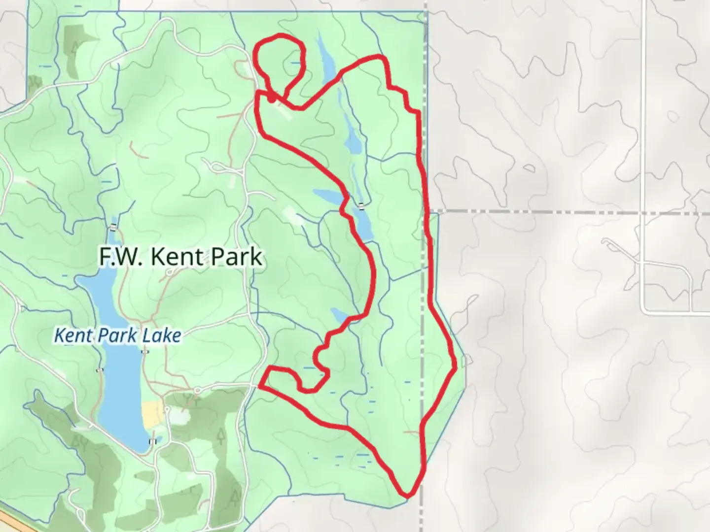 An image depicting the trail Conservation Education Center Pond Loop and its surrounding area.