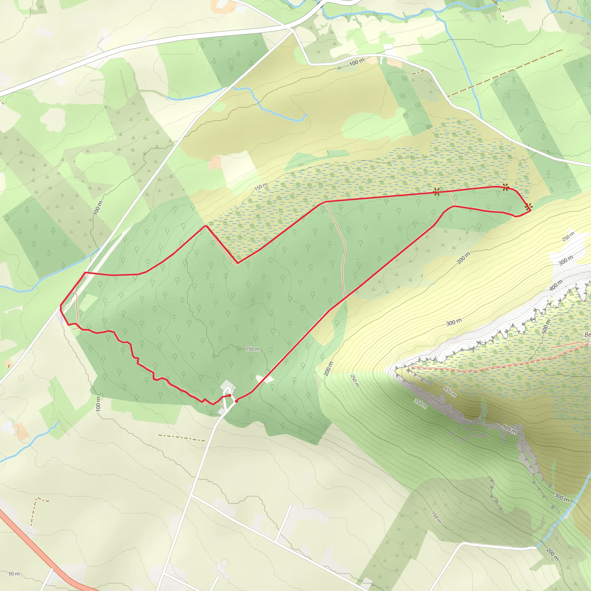 Benbulbin Forest Walk mobile static map