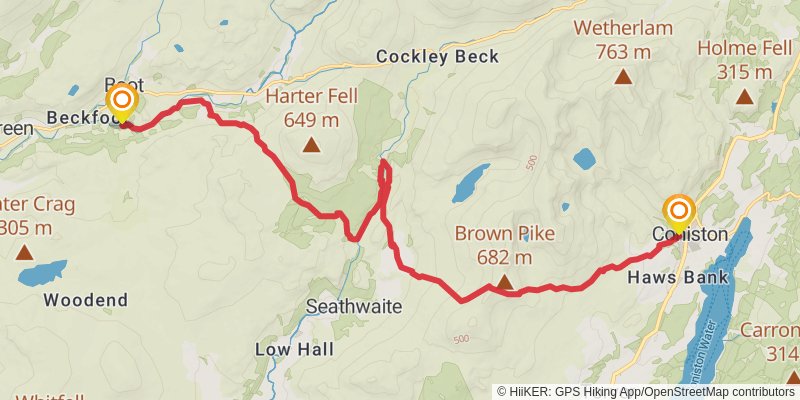Lake District Loop Walk stage 7 Map