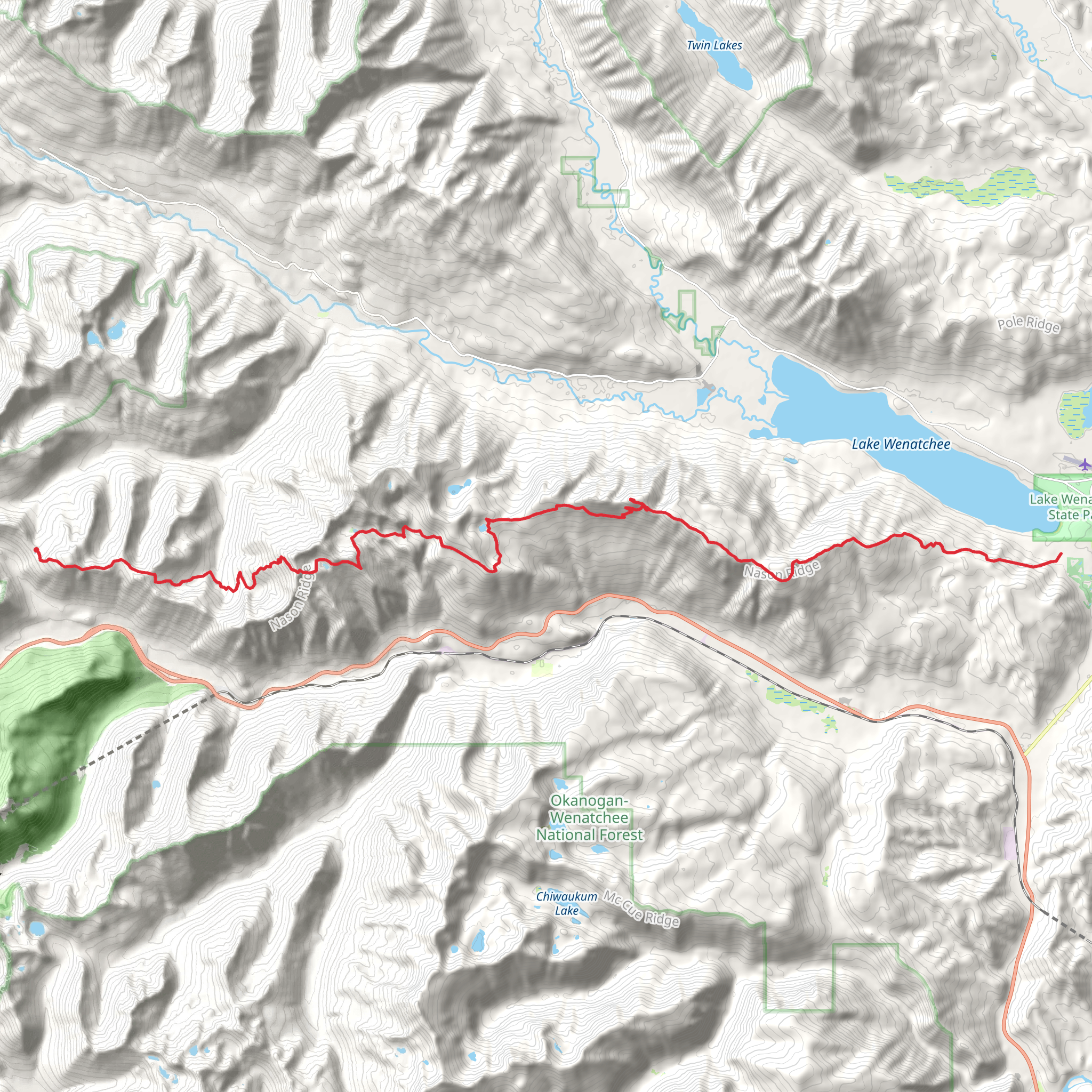 Nason Ridge Trail mobile static map