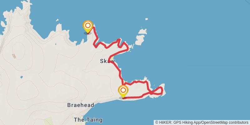 Coastal Walk of Shetland - South Mainland stage 7 Map