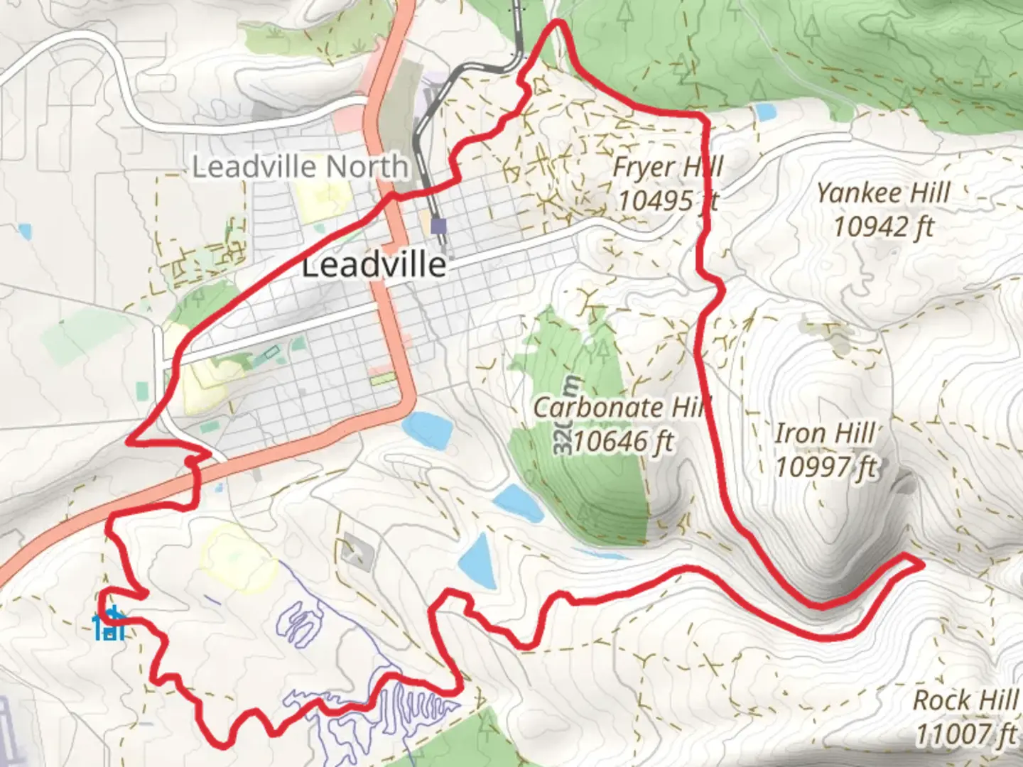 An image depicting the trail Mineral Belt Loop Trail and its surrounding area.