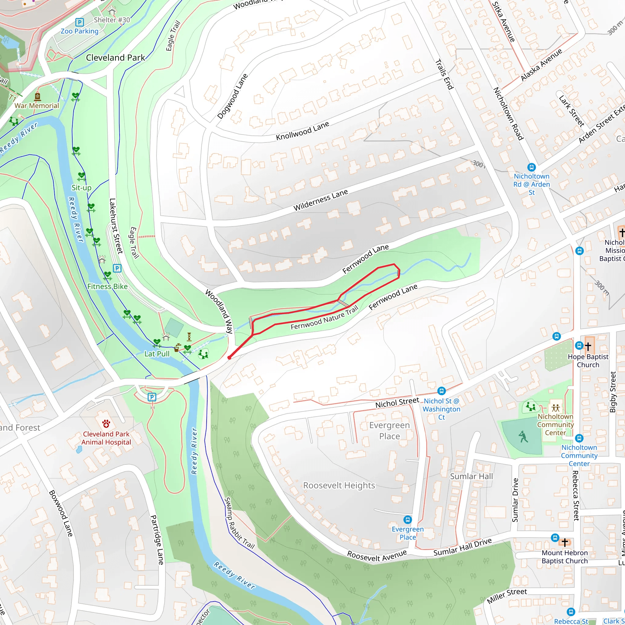 Fernwood Nature Loop Trail mobile static map