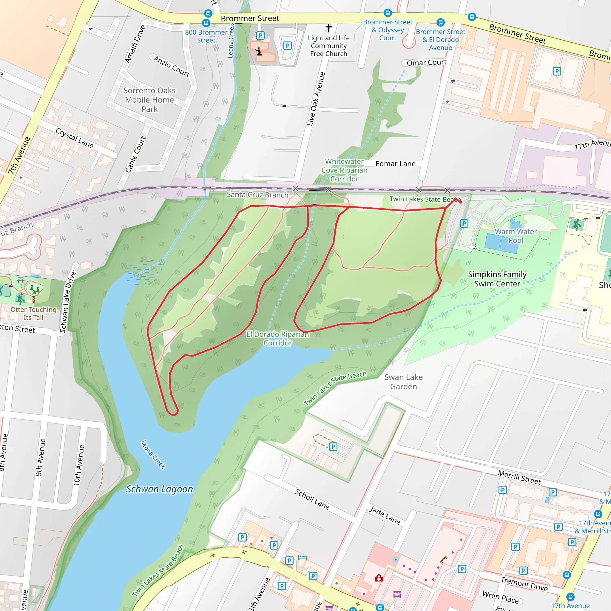 Leona Creek Loop mobile static map