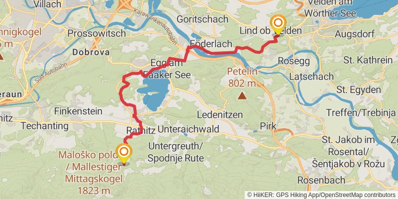 Alpe - Adria Trail stage 21 Map