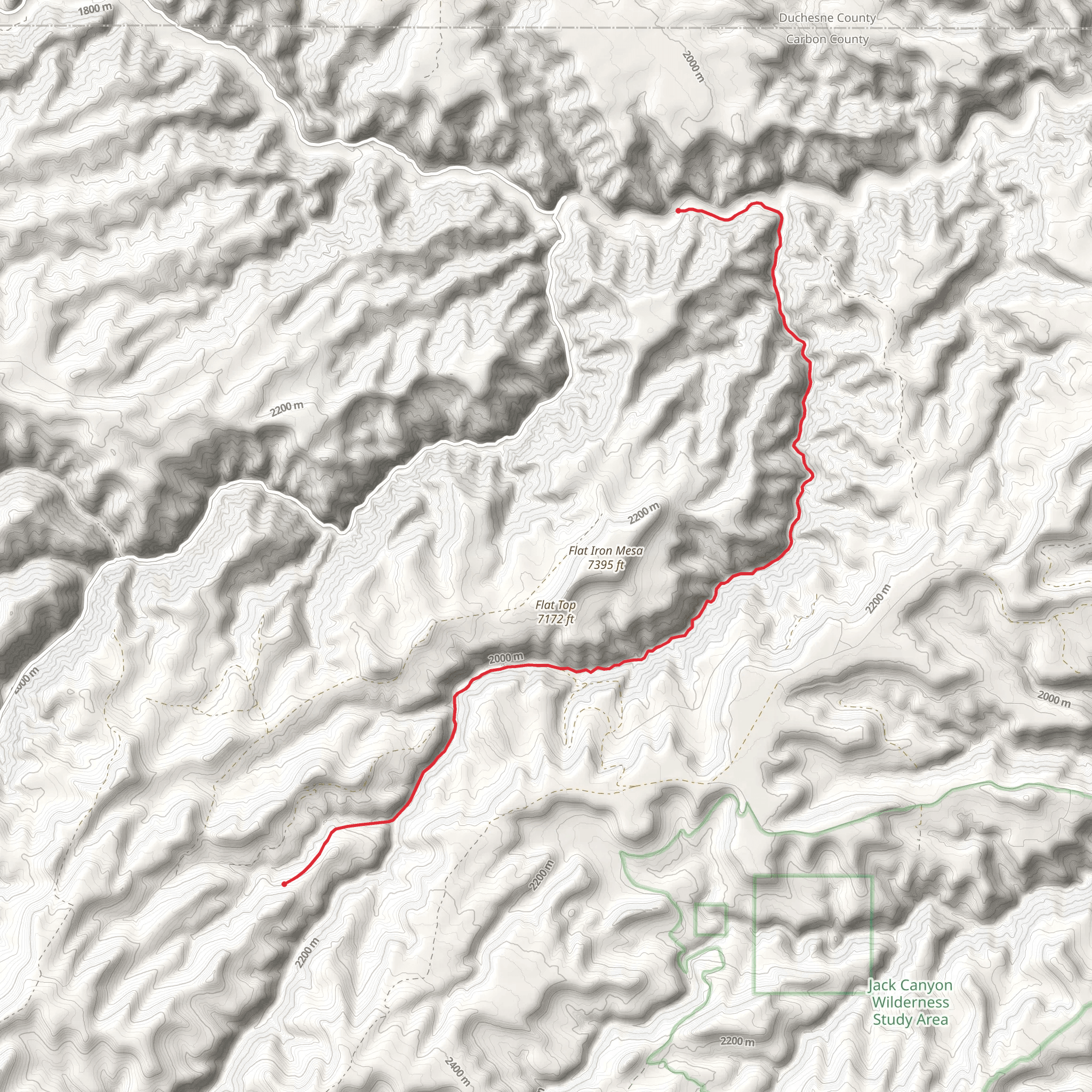 Cottonwood Canyon Road mobile static map