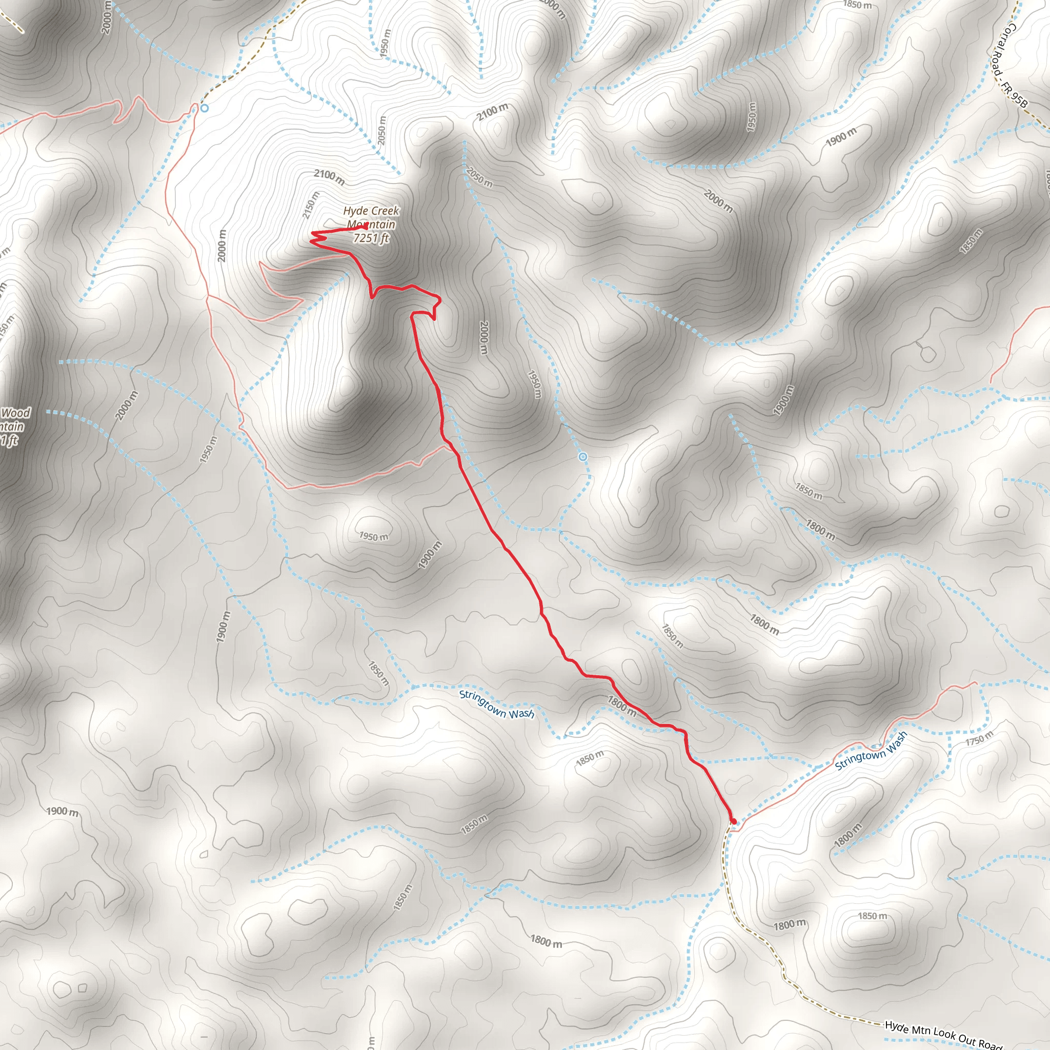 Hyde Mountain Trail mobile static map