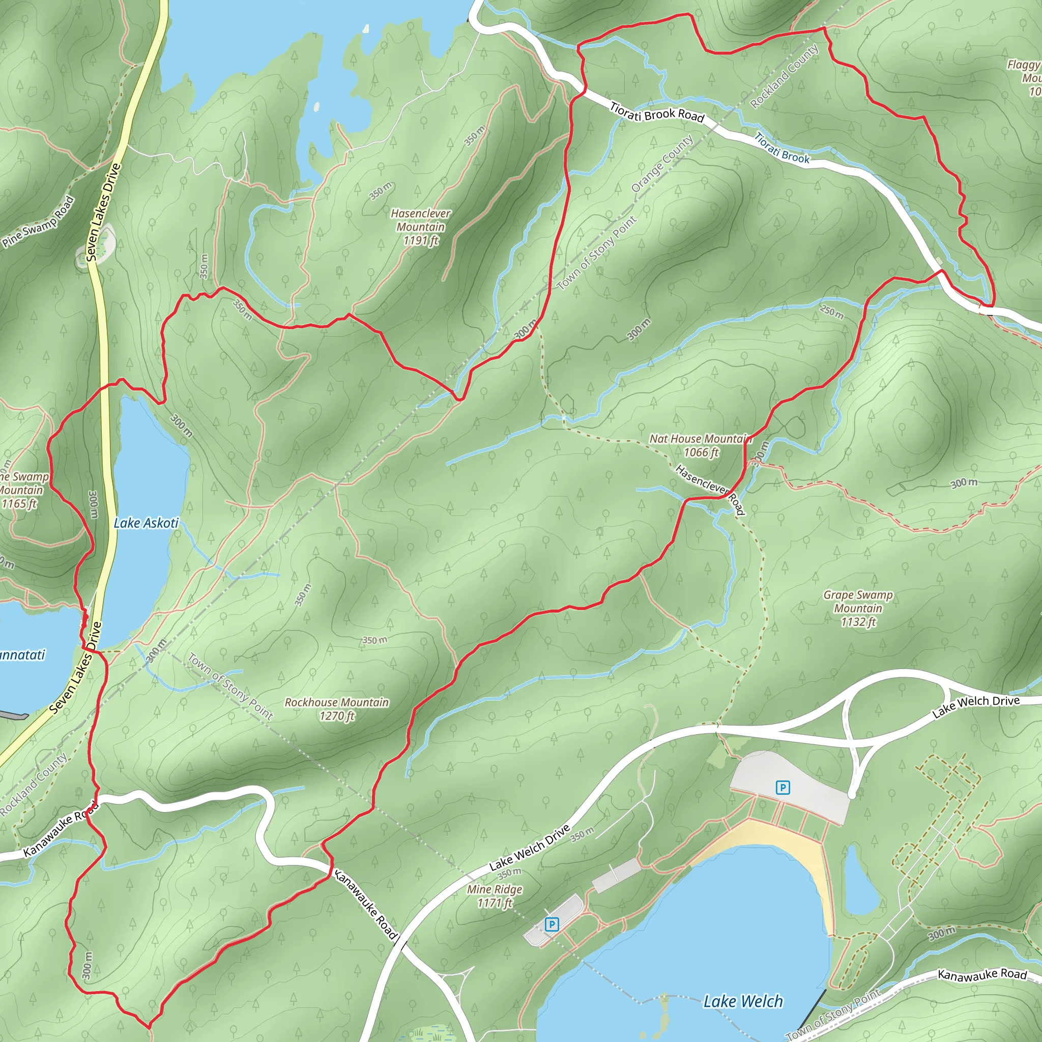 Lake Askoti Loop and Beech Trail mobile static map