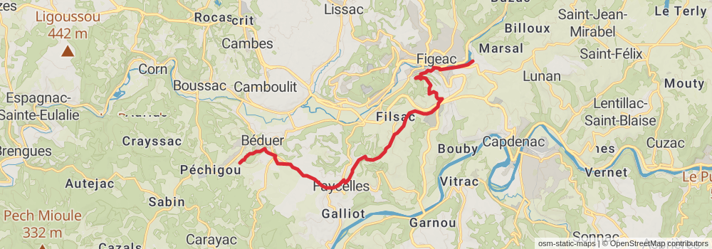Camino Strasbourg-Saint Jean Pied de Port via Le Puy stage 59 Map