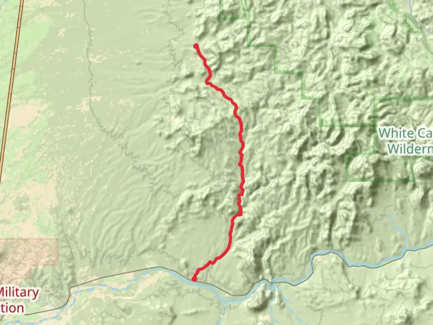 An image depicting the trail North Mineral Mountain Road and its surrounding area.