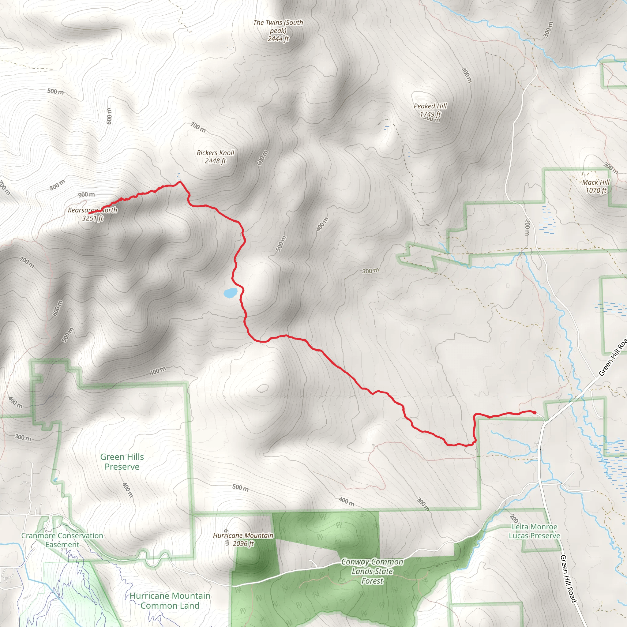 Weeks Brook Trail mobile static map