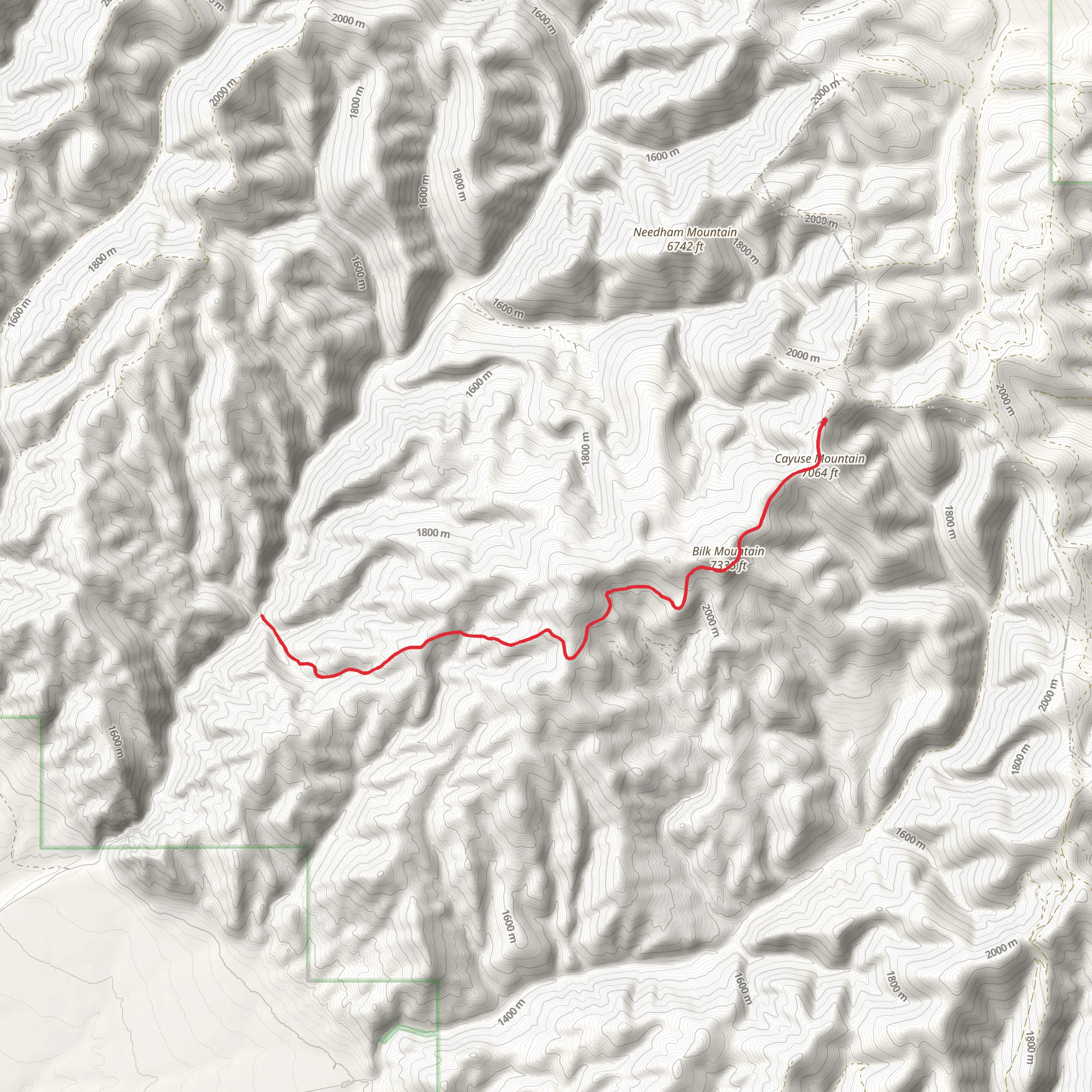 Bilk Mountain Trail mobile static map