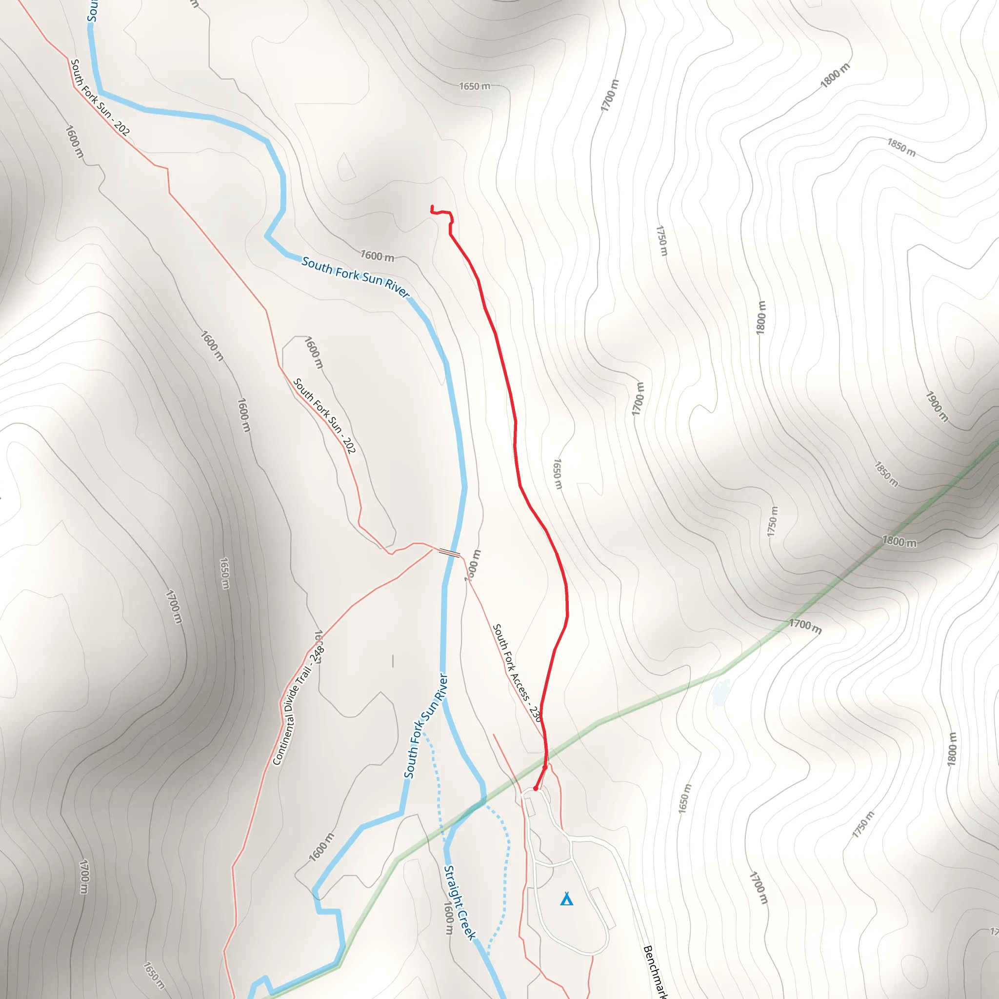 Kencks Cabin Trail mobile static map