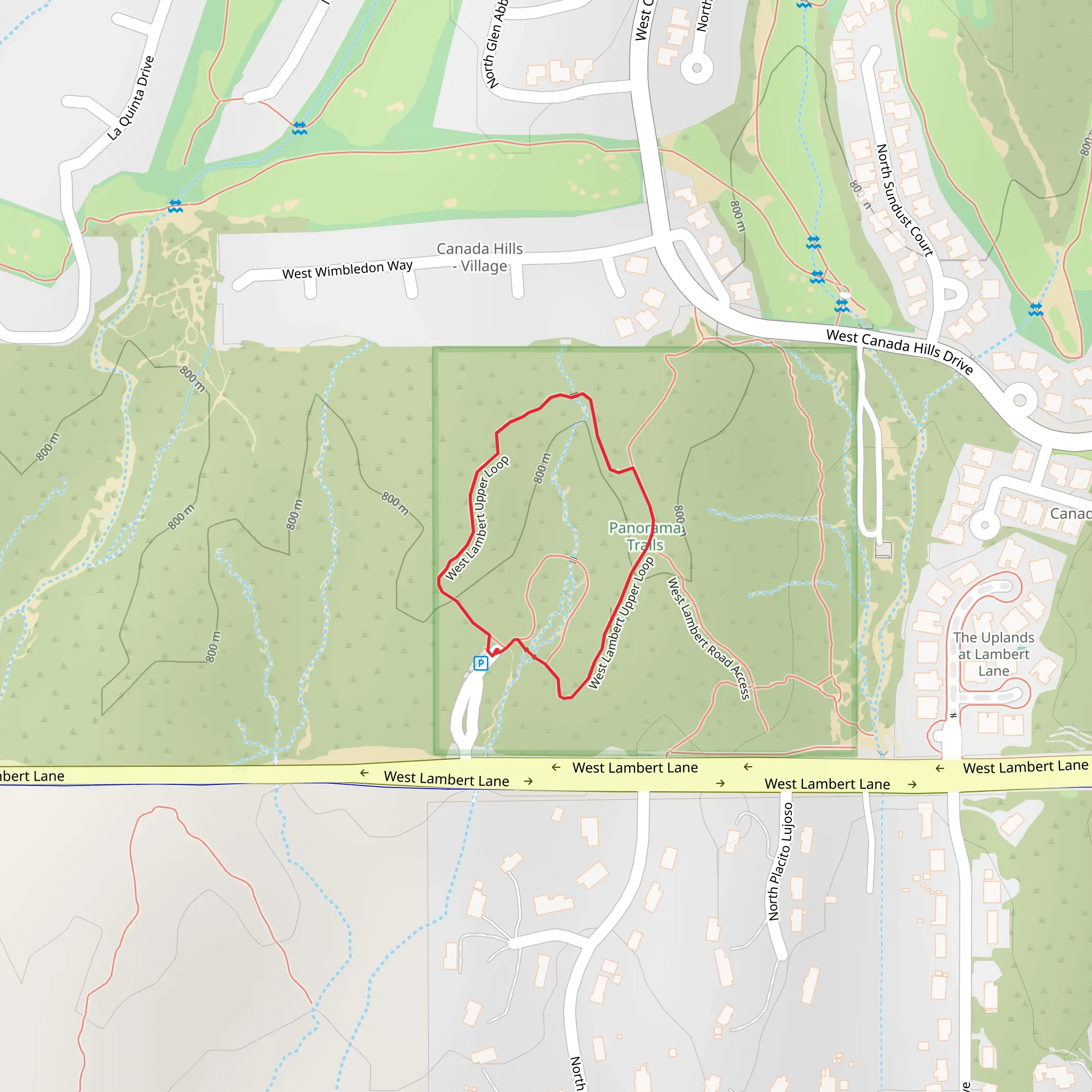 West Lambert Upper Loop mobile static map