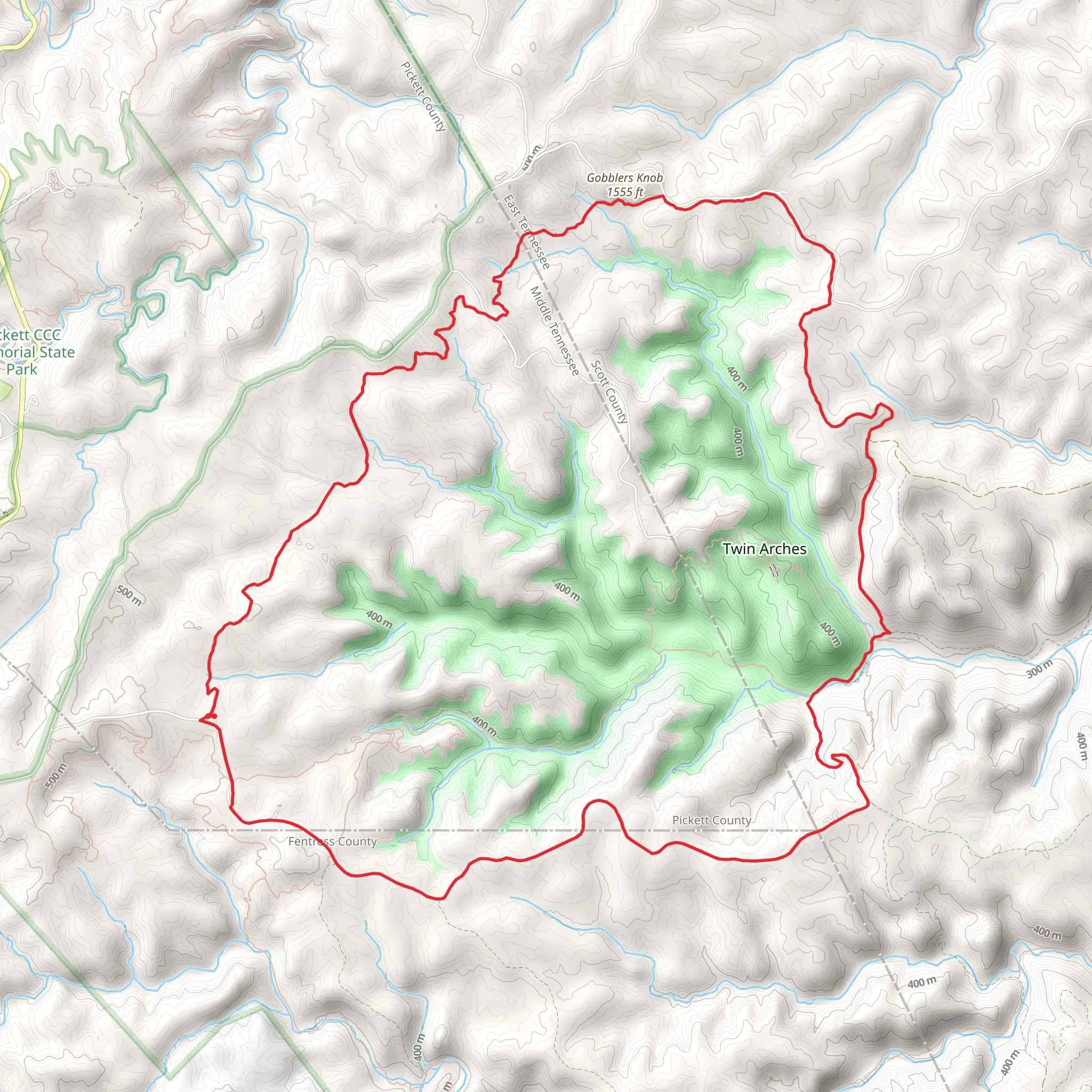 Gobblers Knob Trail and Fork Ridge Loop Trail mobile static map
