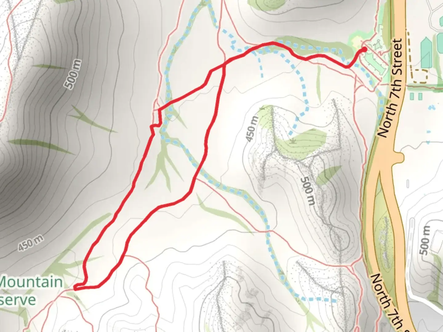 An image depicting the trail Charles M Christiansen and Shaw Butte Loop Trail and its surrounding area.