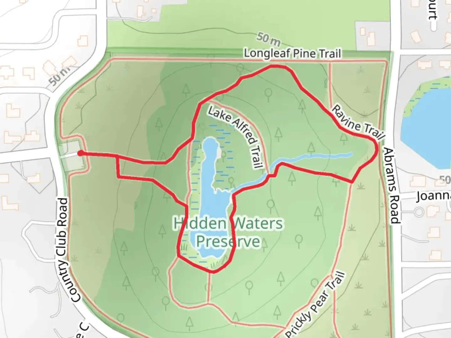An image depicting the trail Lake Alfred Loop Trail and its surrounding area.