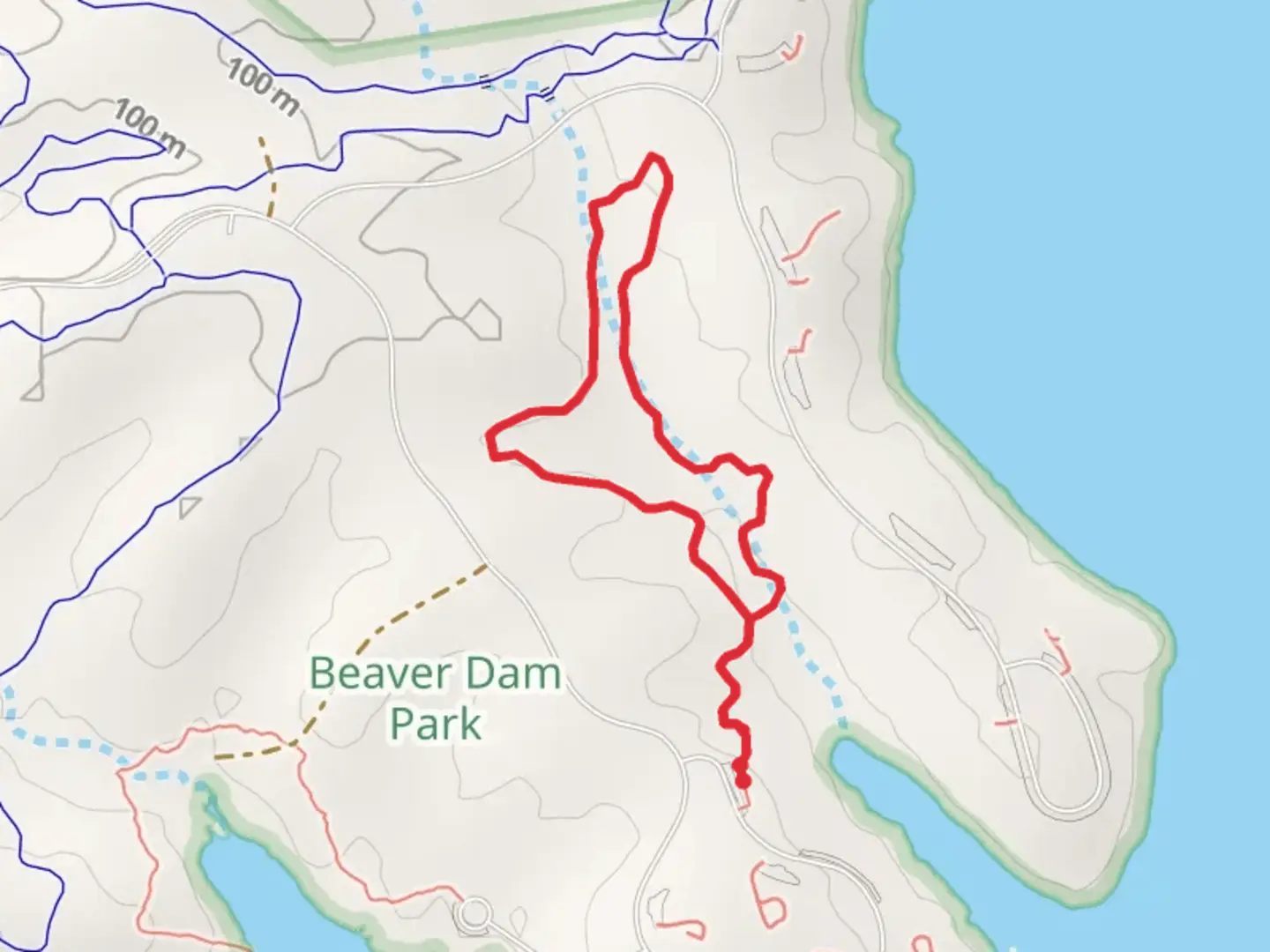 An image depicting the trail Beaverdam Creek Loop Overlook and its surrounding area.