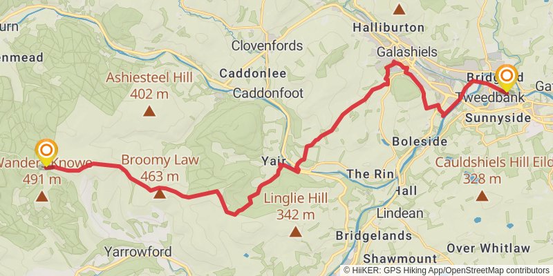 Stranraer to Middleton in Teesdale Walk stage 14 Map