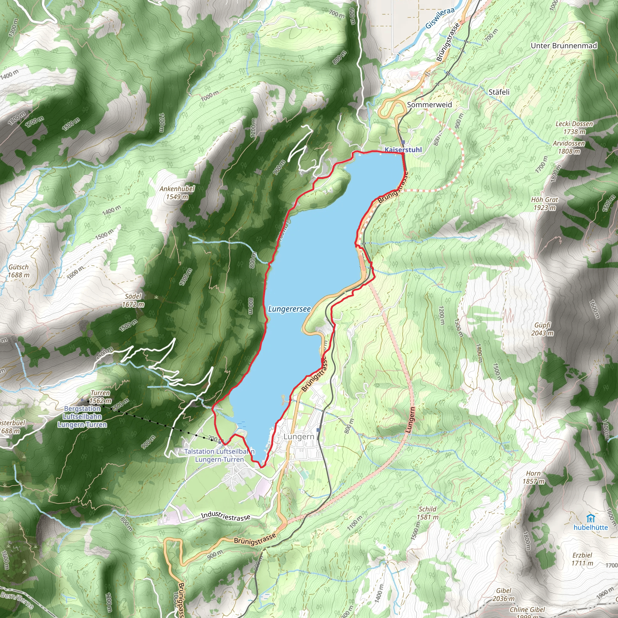 Lake Lungern Loop mobile static map