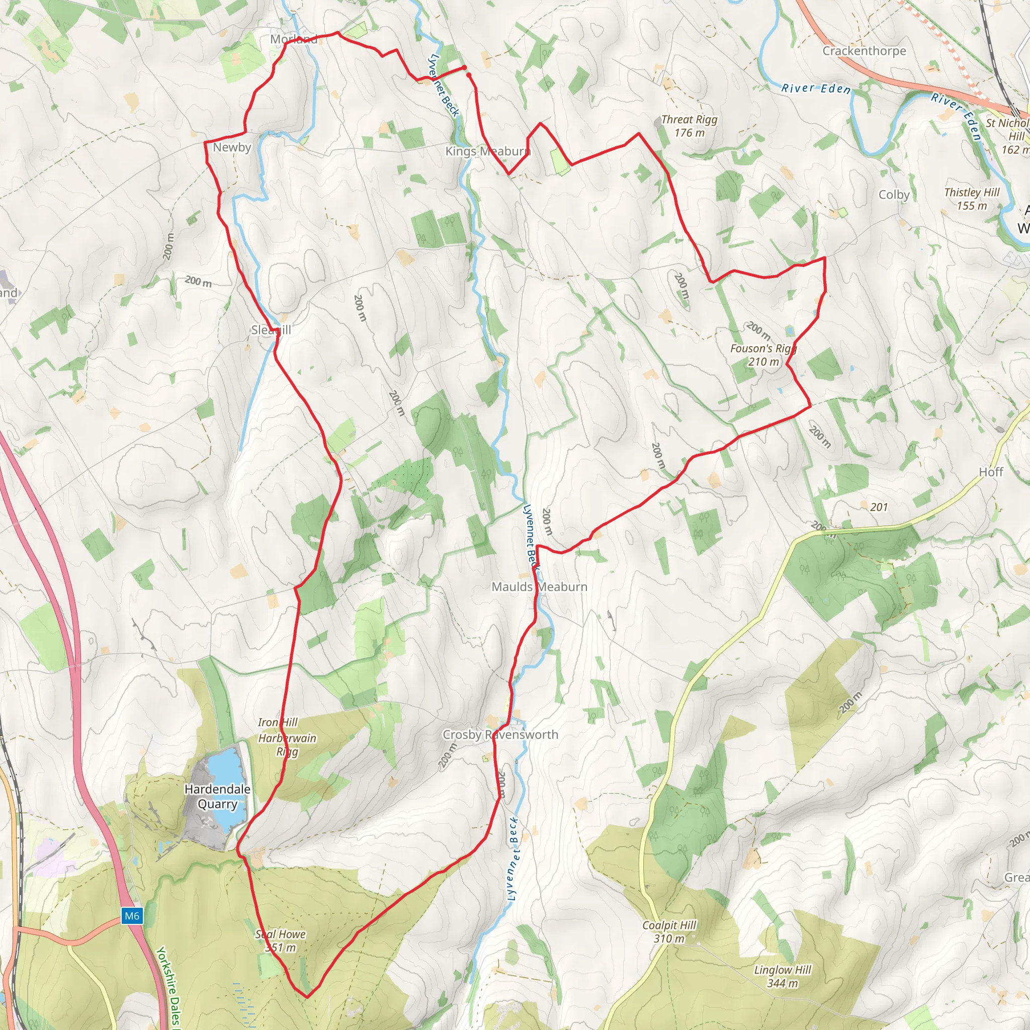 Eden Valley Loop from Keld mobile static map