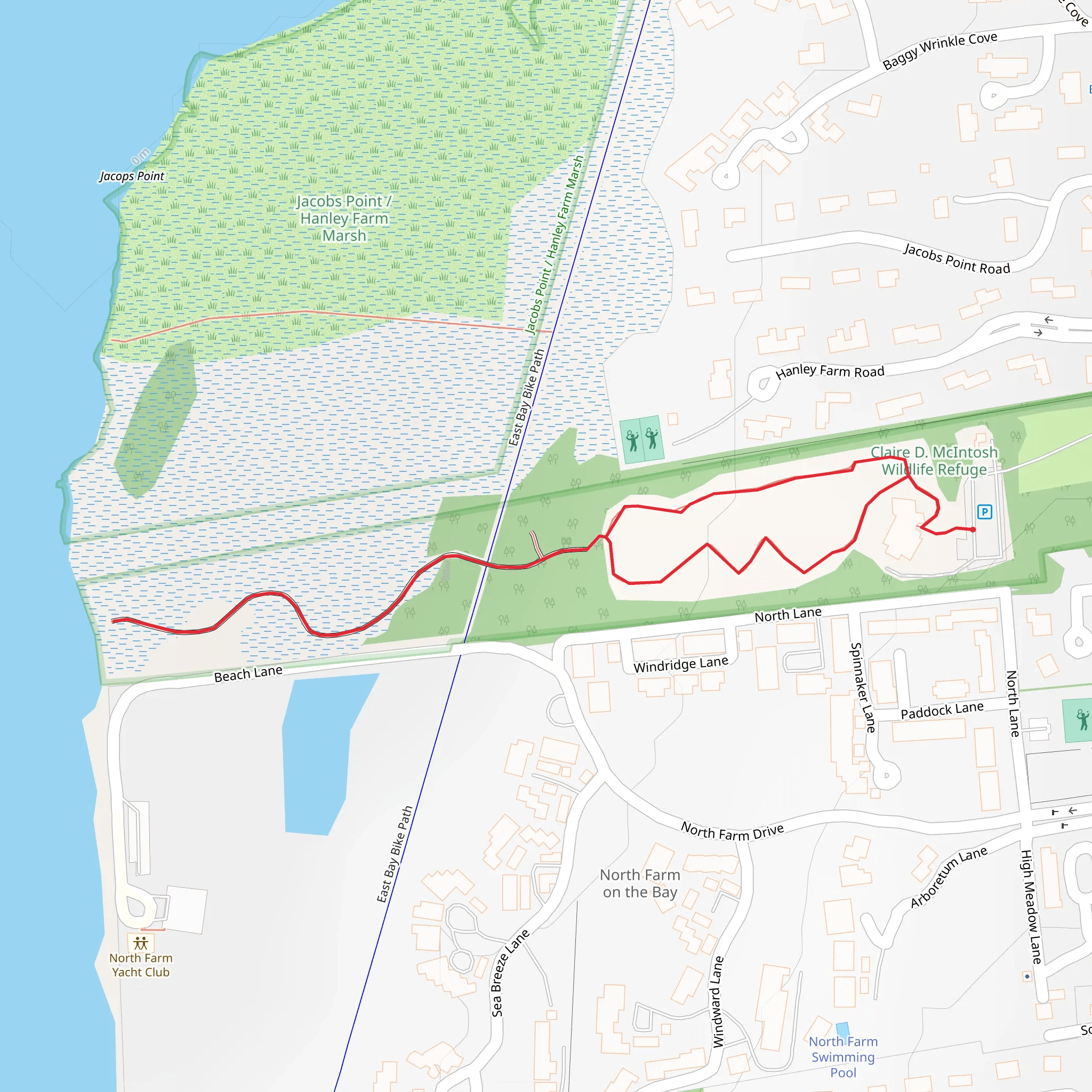 North Lane Loop mobile static map