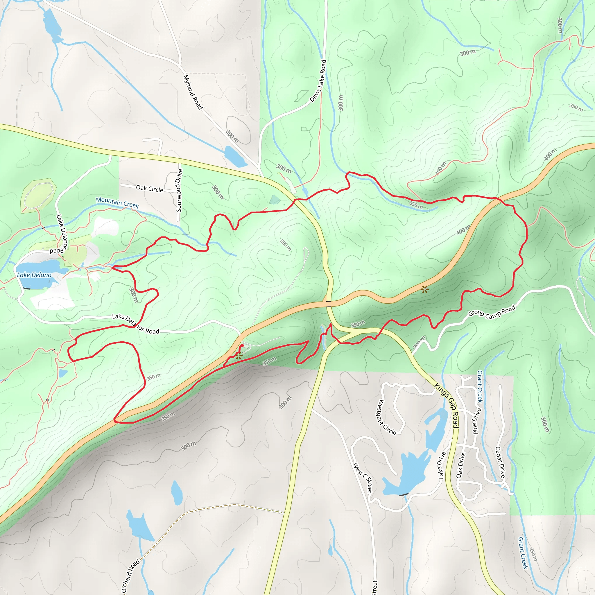 Pine Mountain - Liberty Bell Pool Loop Trail mobile static map