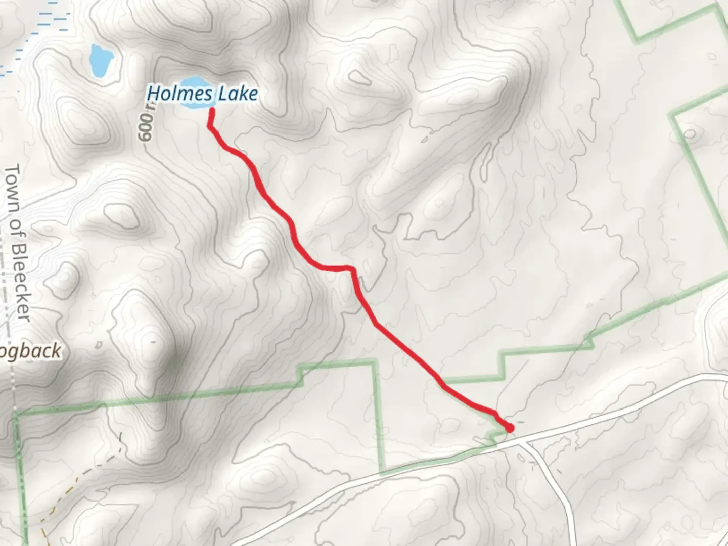An image depicting the trail Holmes Lake Trail and its surrounding area.