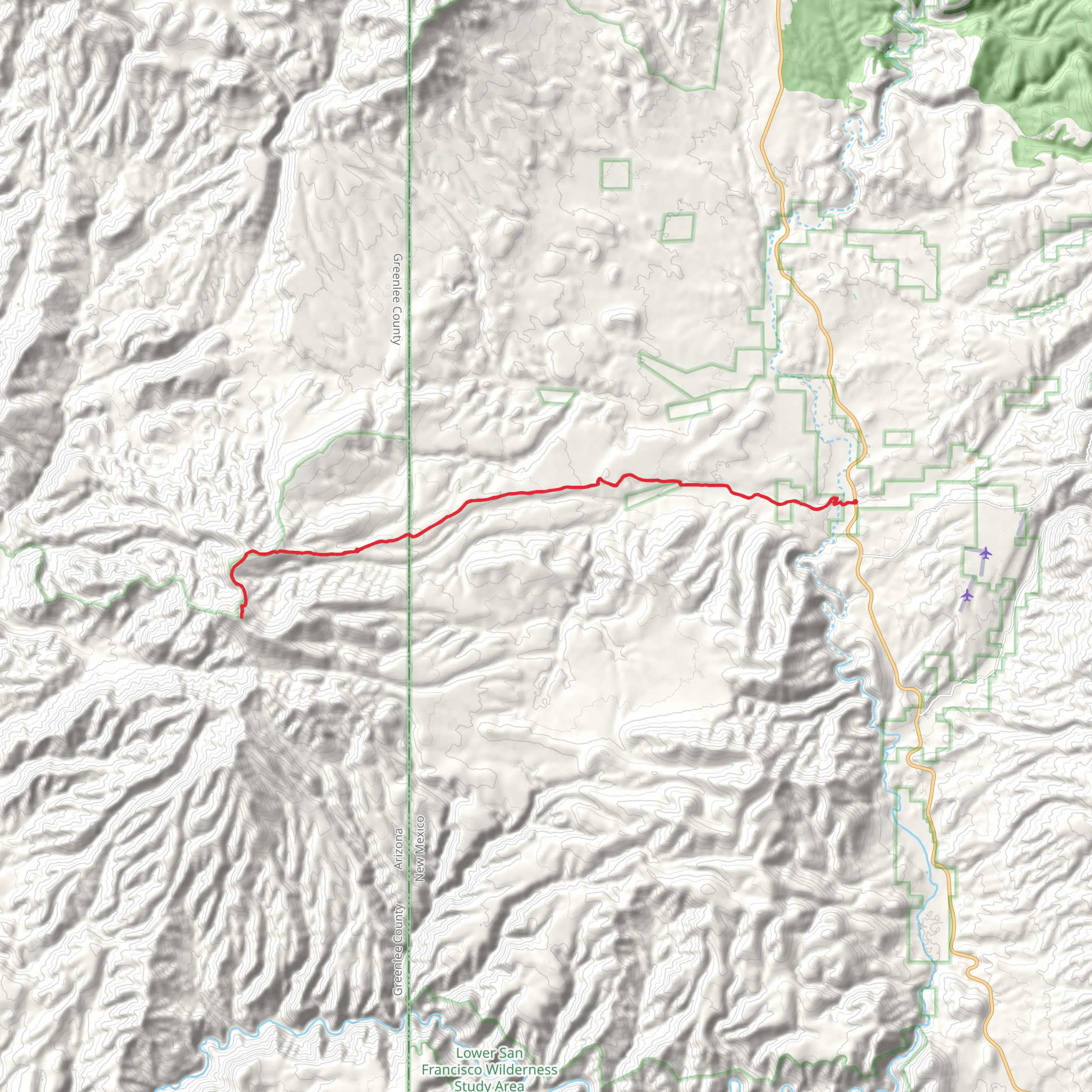 Maple Peak and Charlie Moore Mountain via Grand Enchantment Trail mobile static map