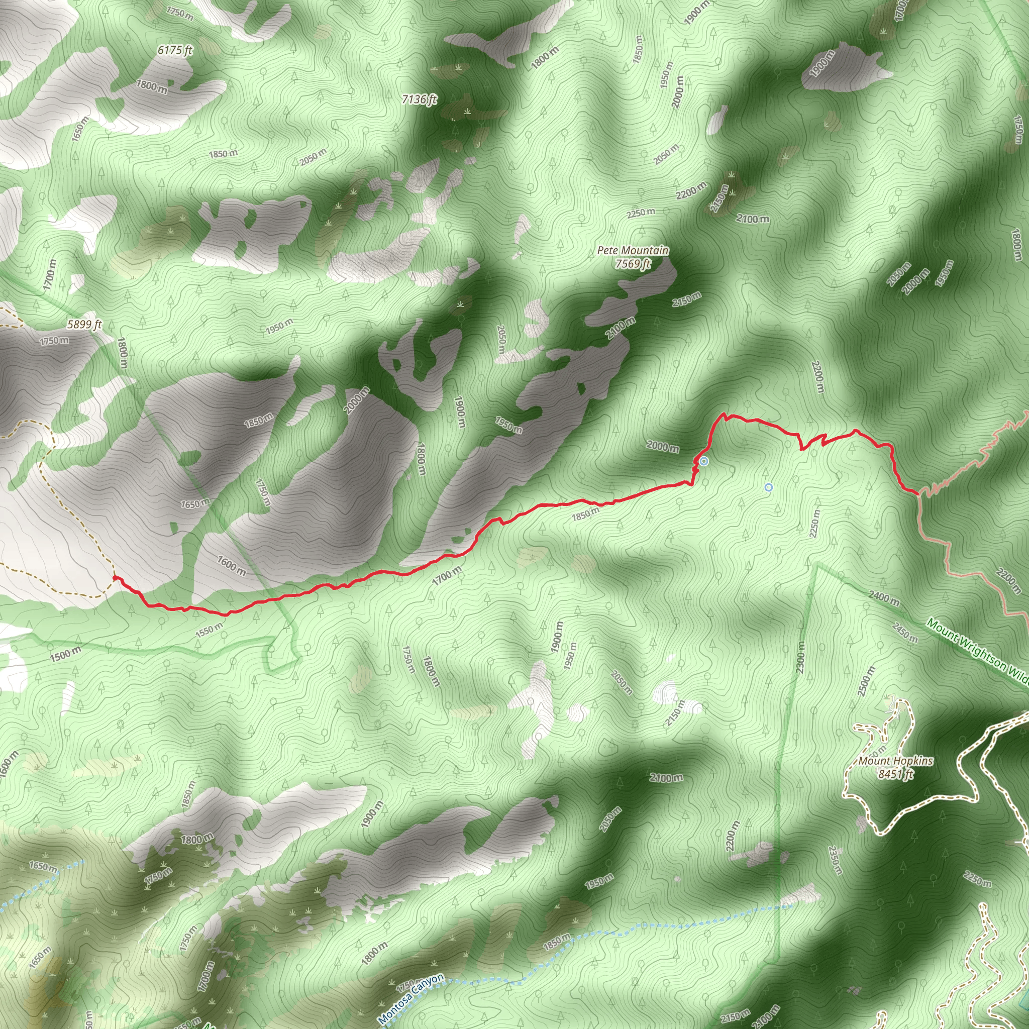 Agua Caliente Trail mobile static map