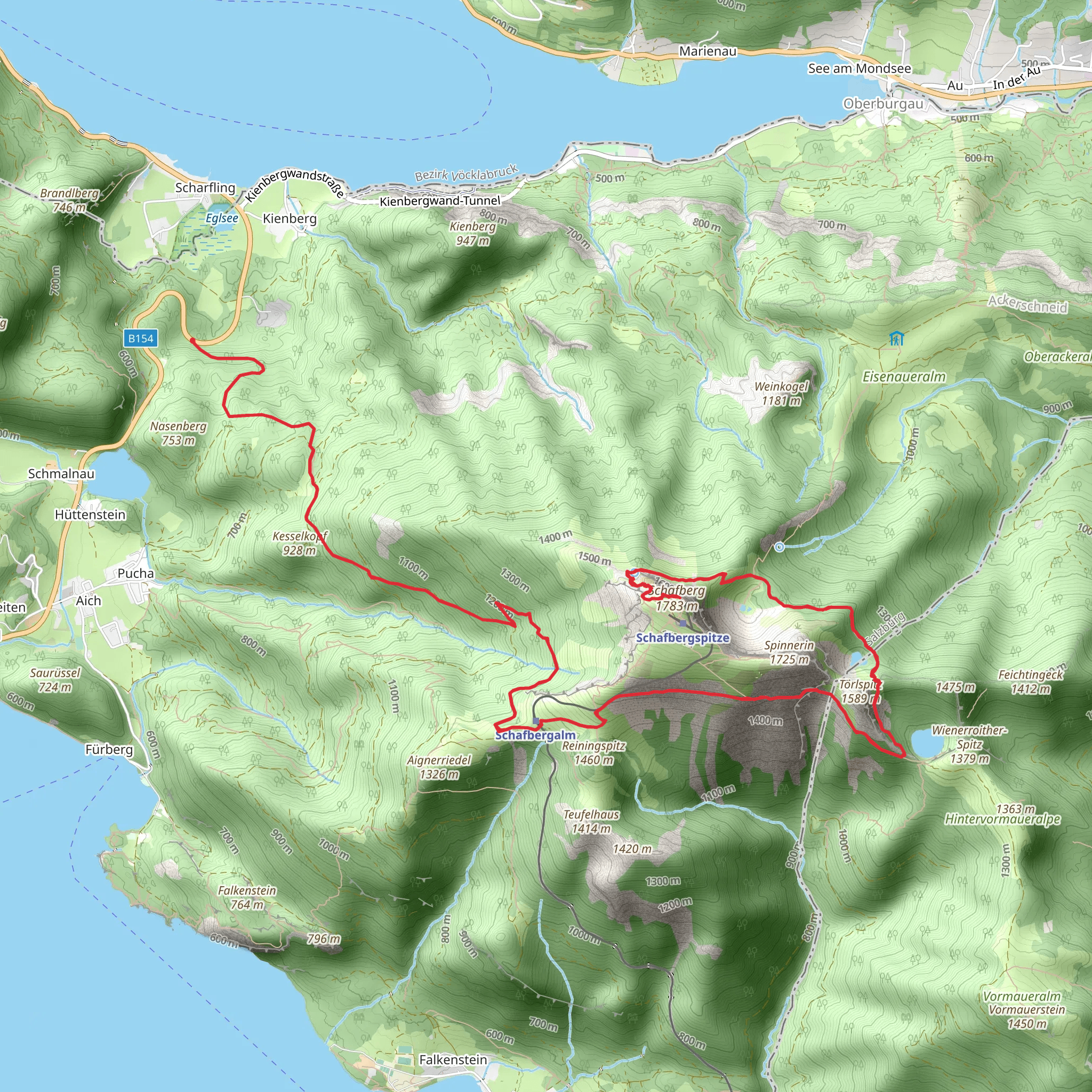 Schafberg - Purtschellersteig mobile static map
